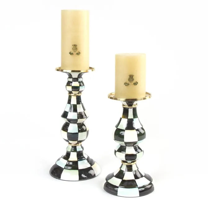Courtly Check Medium Pillar Candlestick