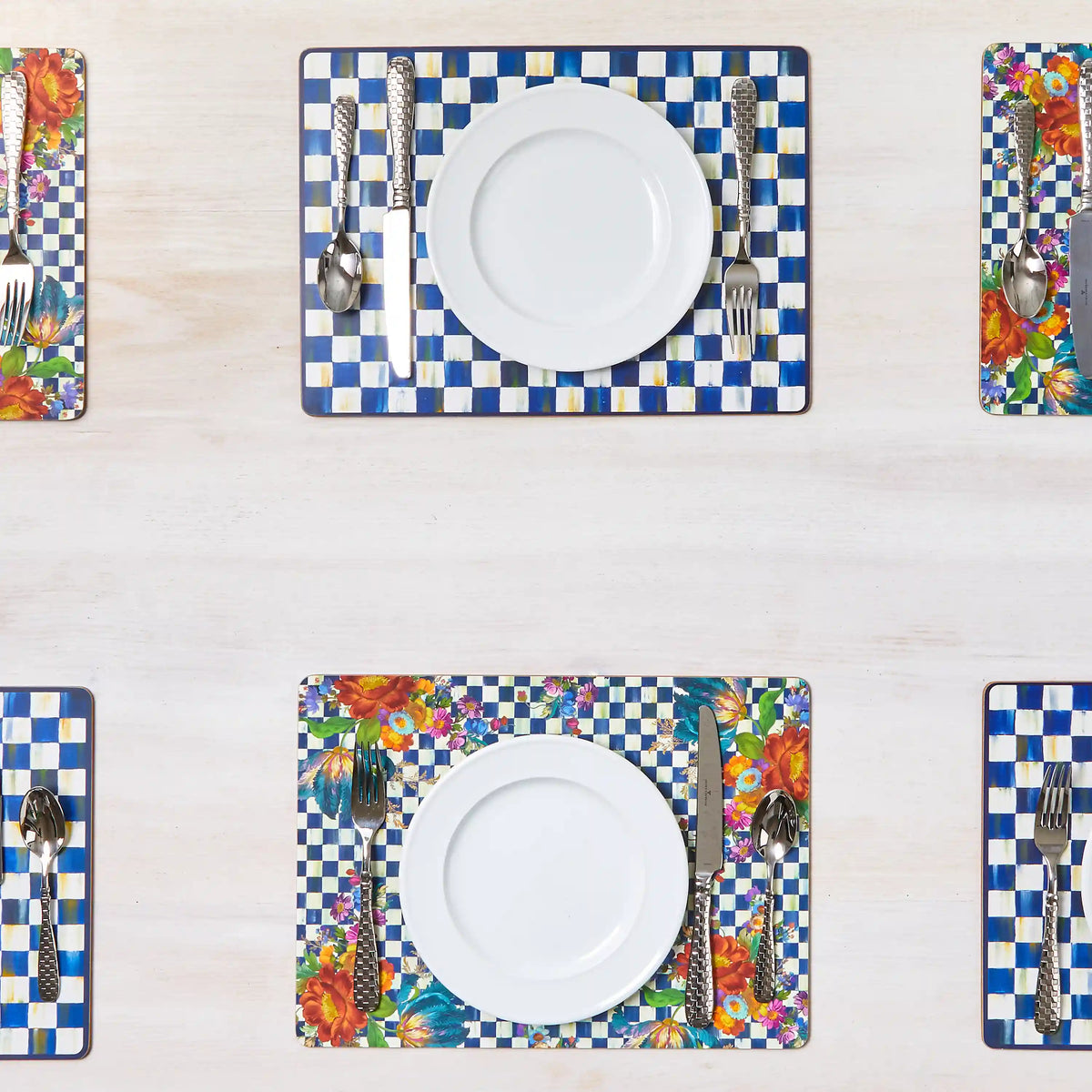 Courtly Flower Market Cork Back Placemats, Set of 4