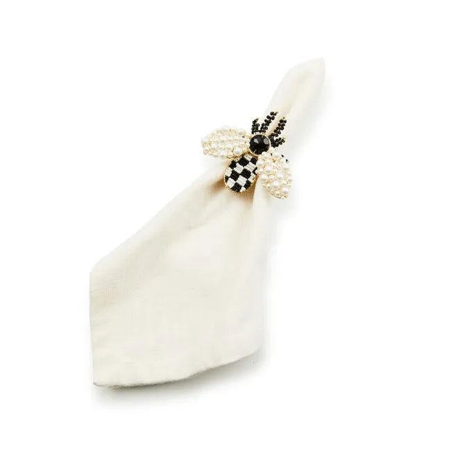 Bee Napkin Rings, Set of 4
