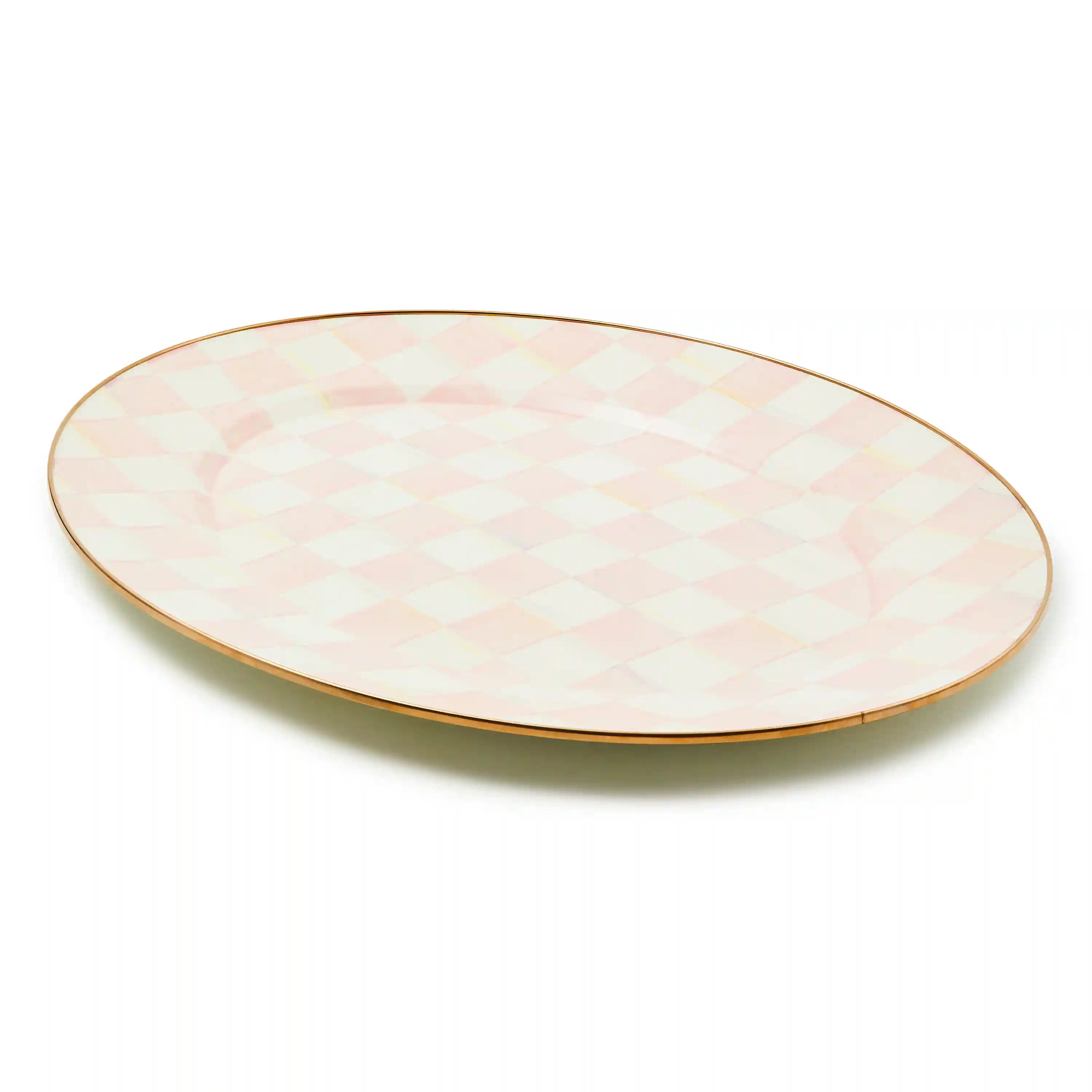 Emerald Check Large Oval Platter