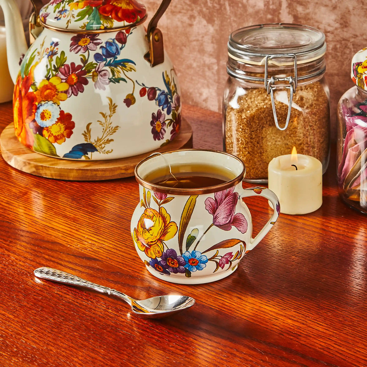 Wild Rose White Mug