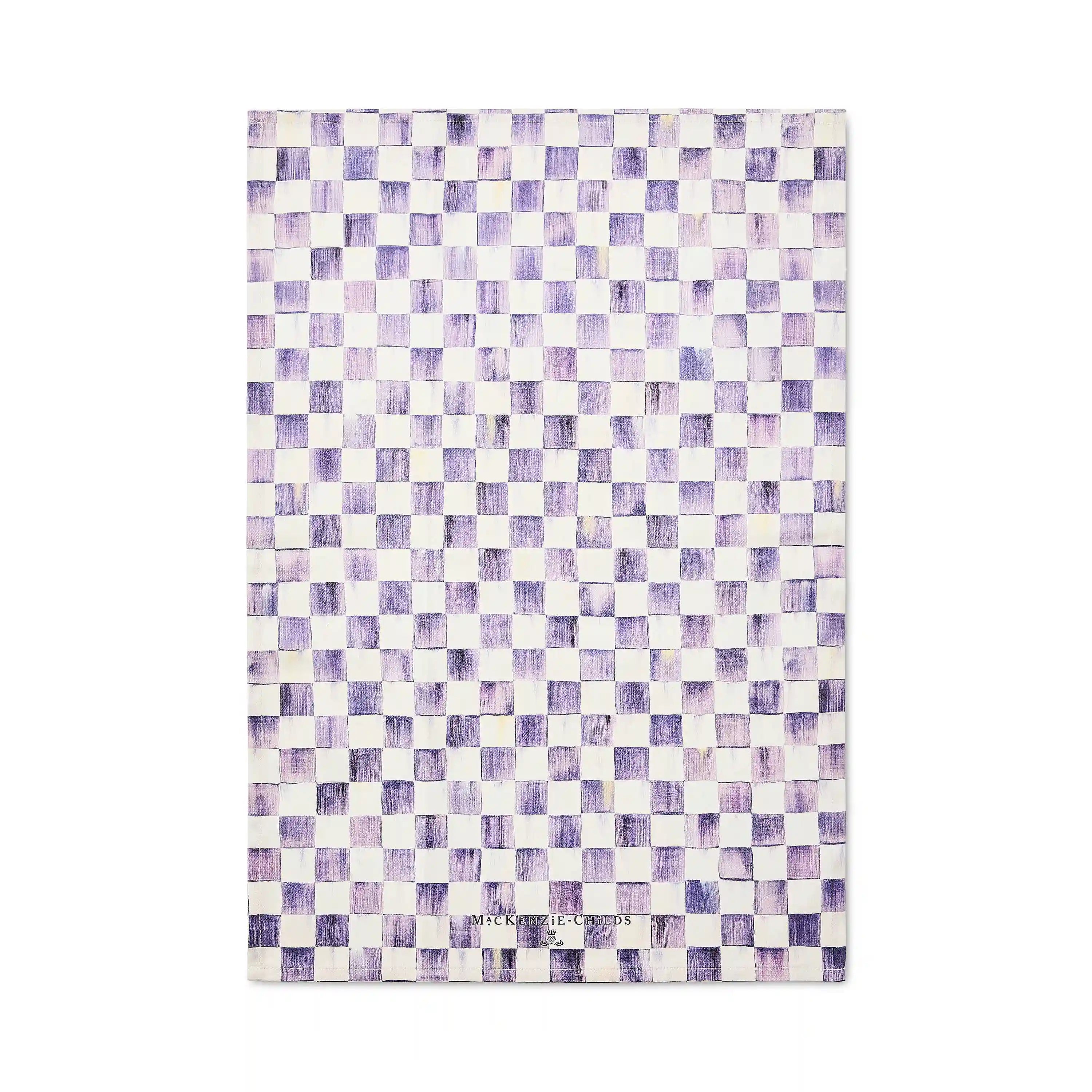 Violet Check Printed Dish Towel