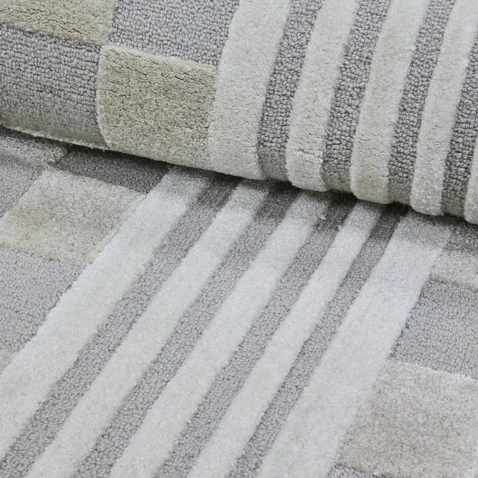 Light Grey Tonal Check 8' x 10' Rug
