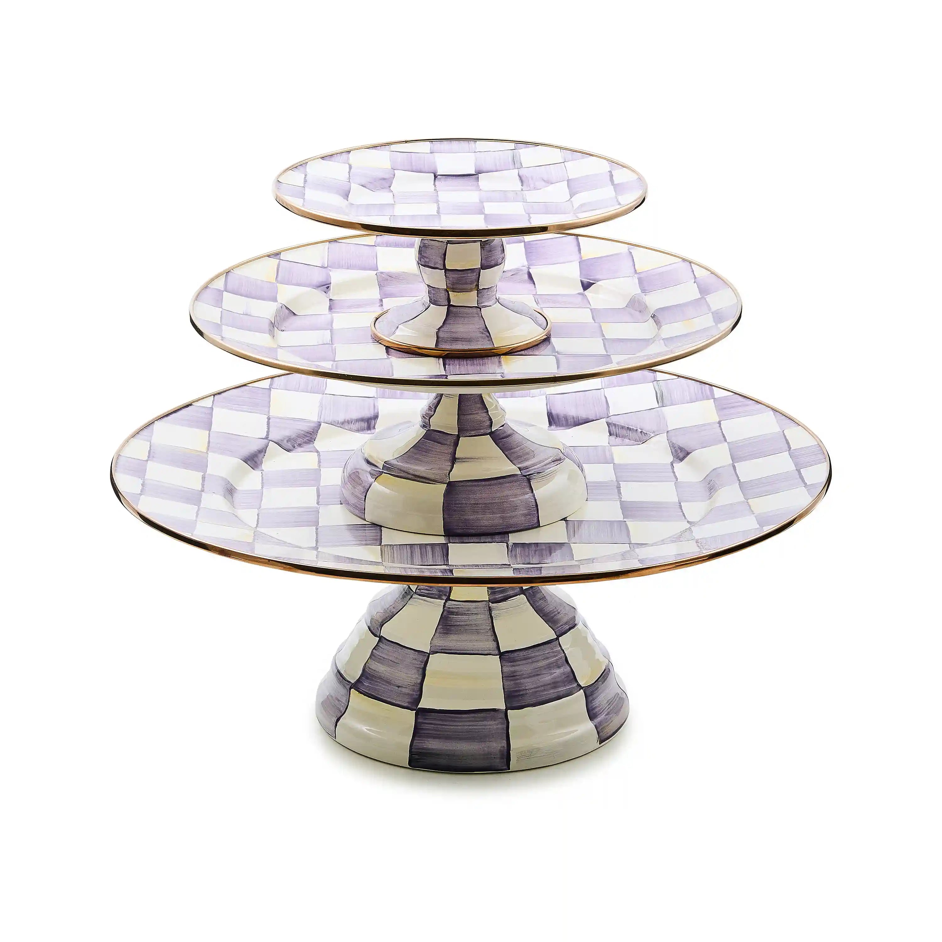 Courtly Check Large Pedestal Platter