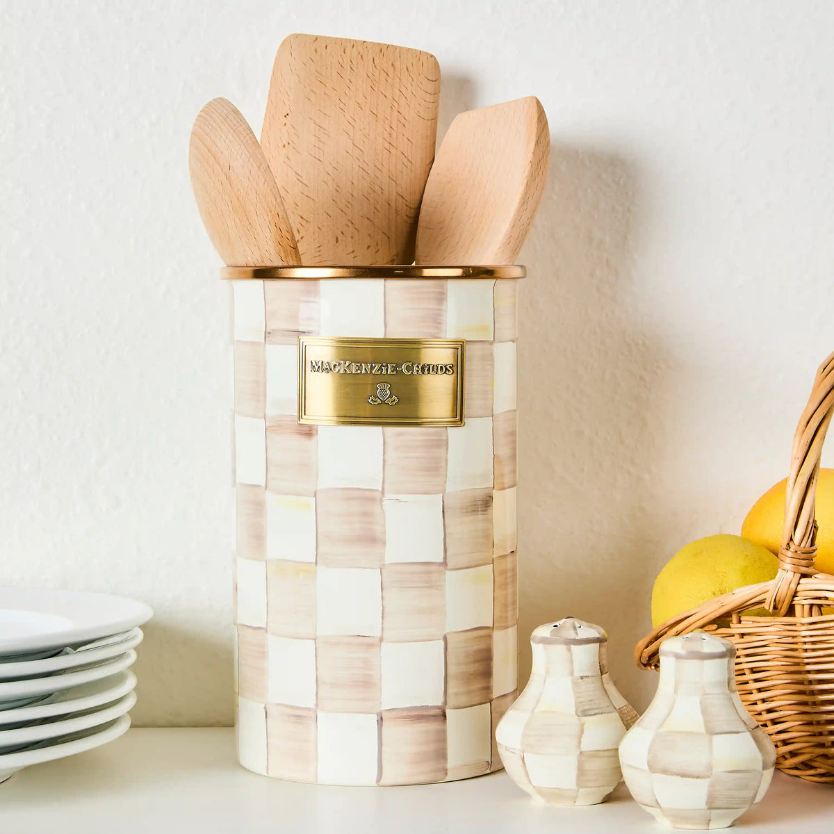 Rosy Check Utensil Holder
