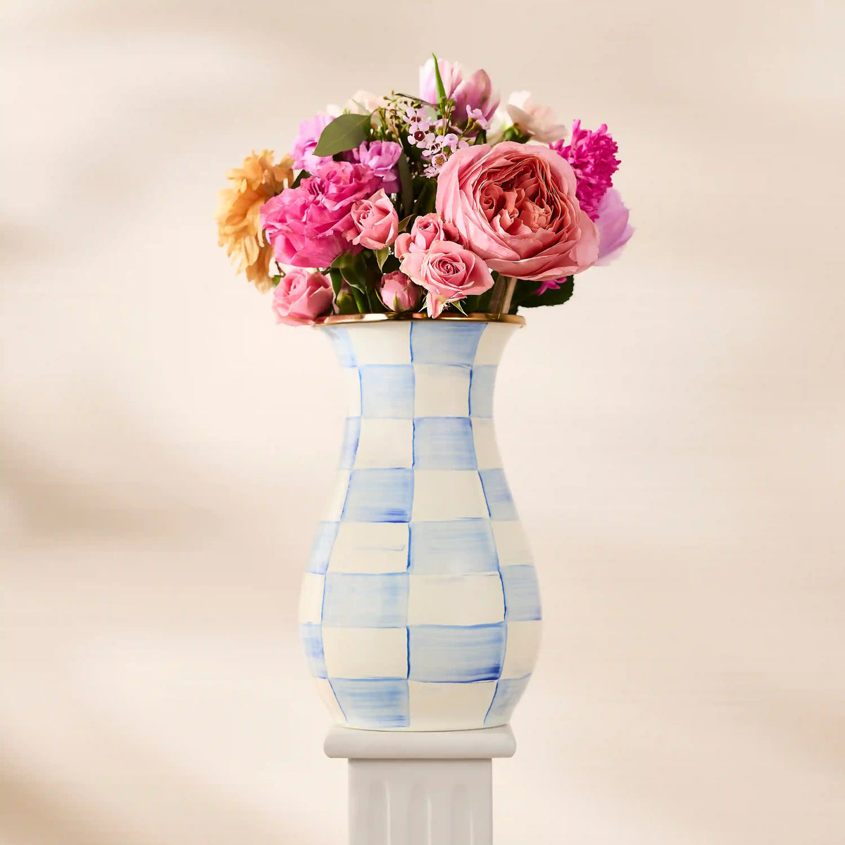 Rosy Check Tall Vase