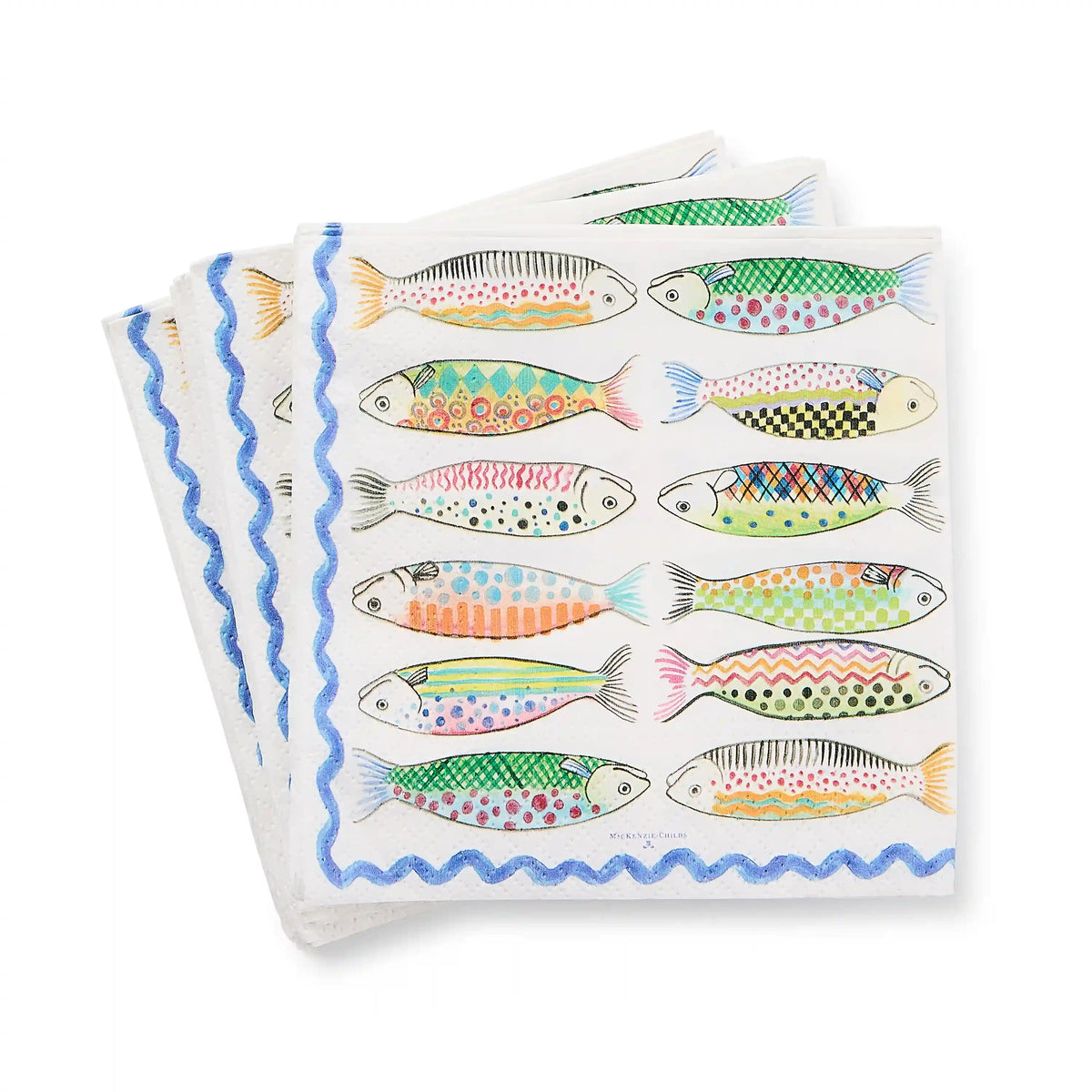 Sterling Check Cocktail Paper Napkins