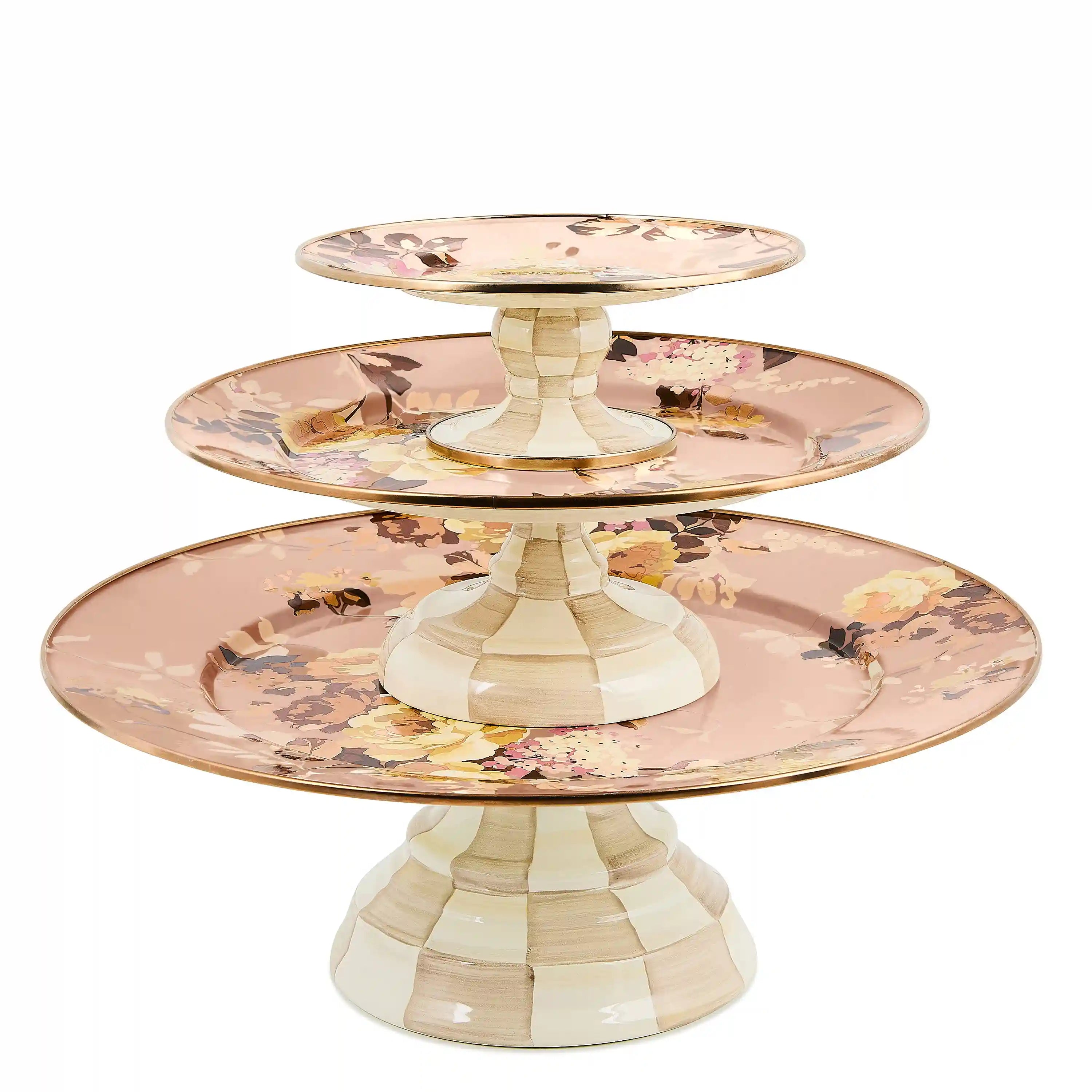 Wild Rose Mauve Large Pedestal Platter