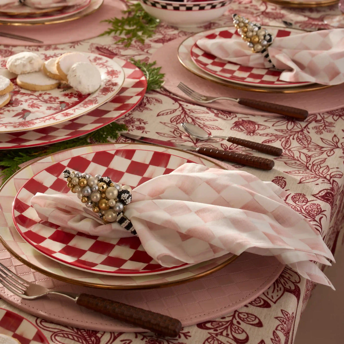 Mocha Stripe Printed Napkin