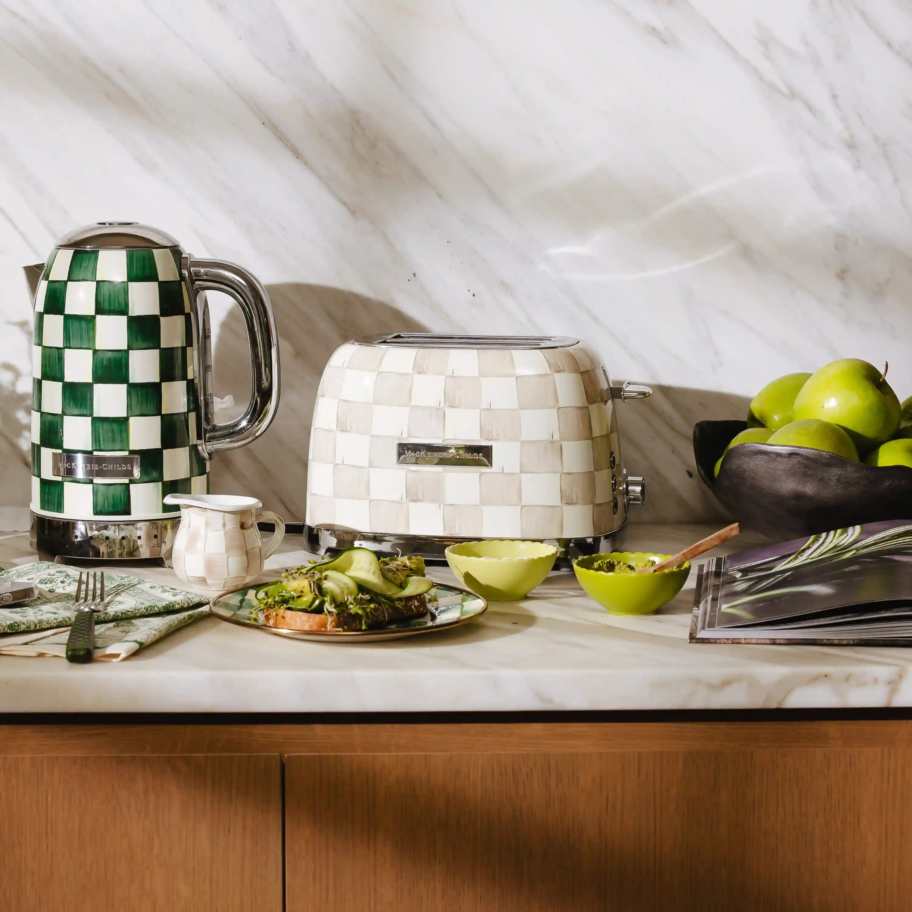 Mocha Check 2-Slice Toaster