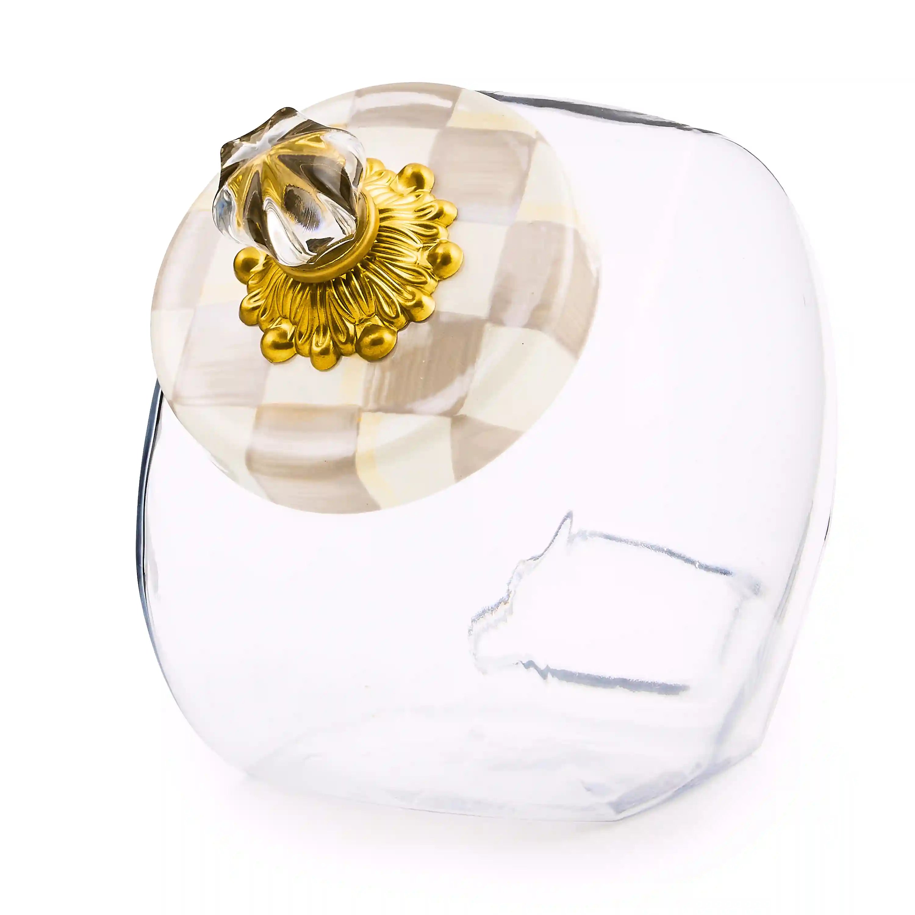 Sweets Jar with Courtly Check Enamel Lid