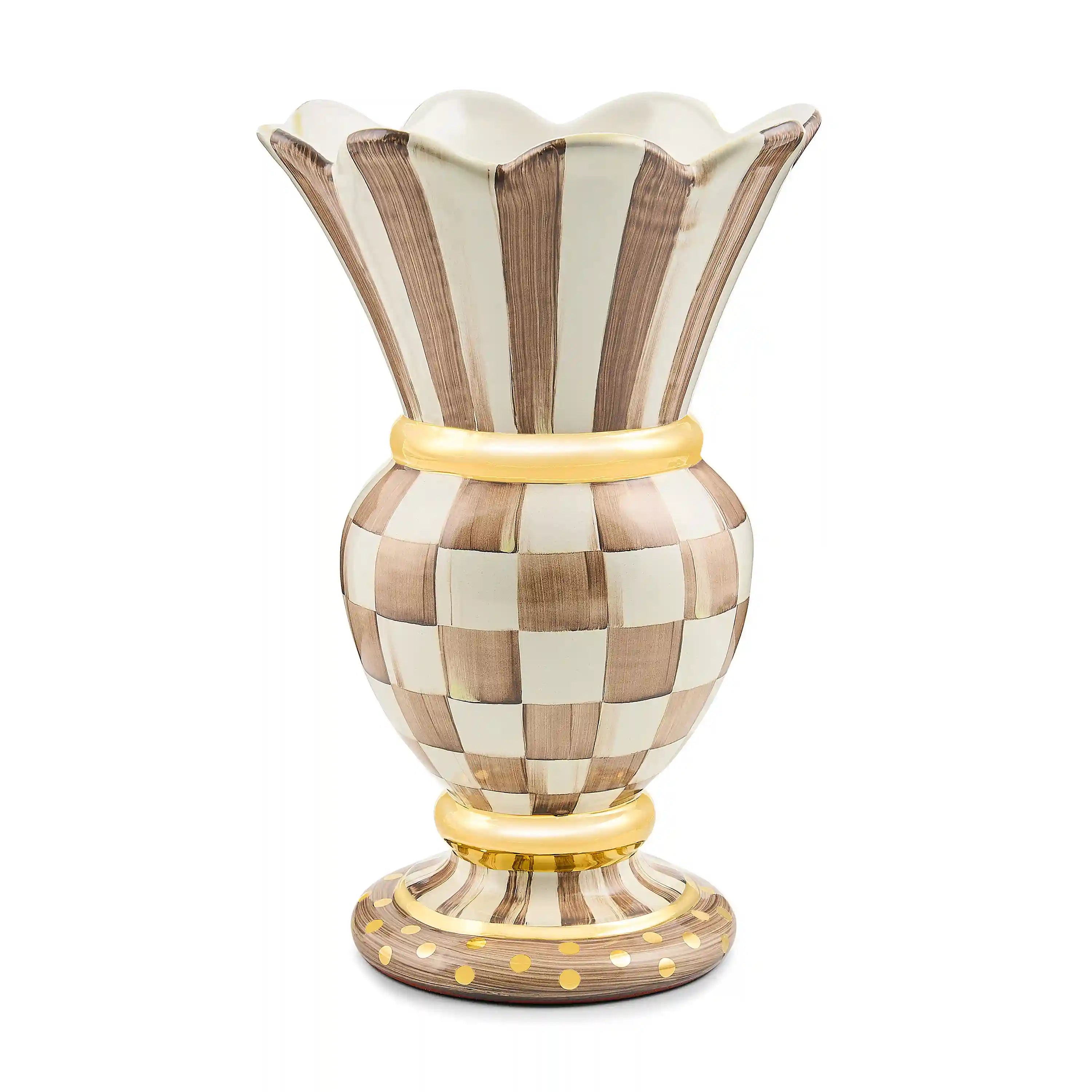 Parchment Check Great Vase