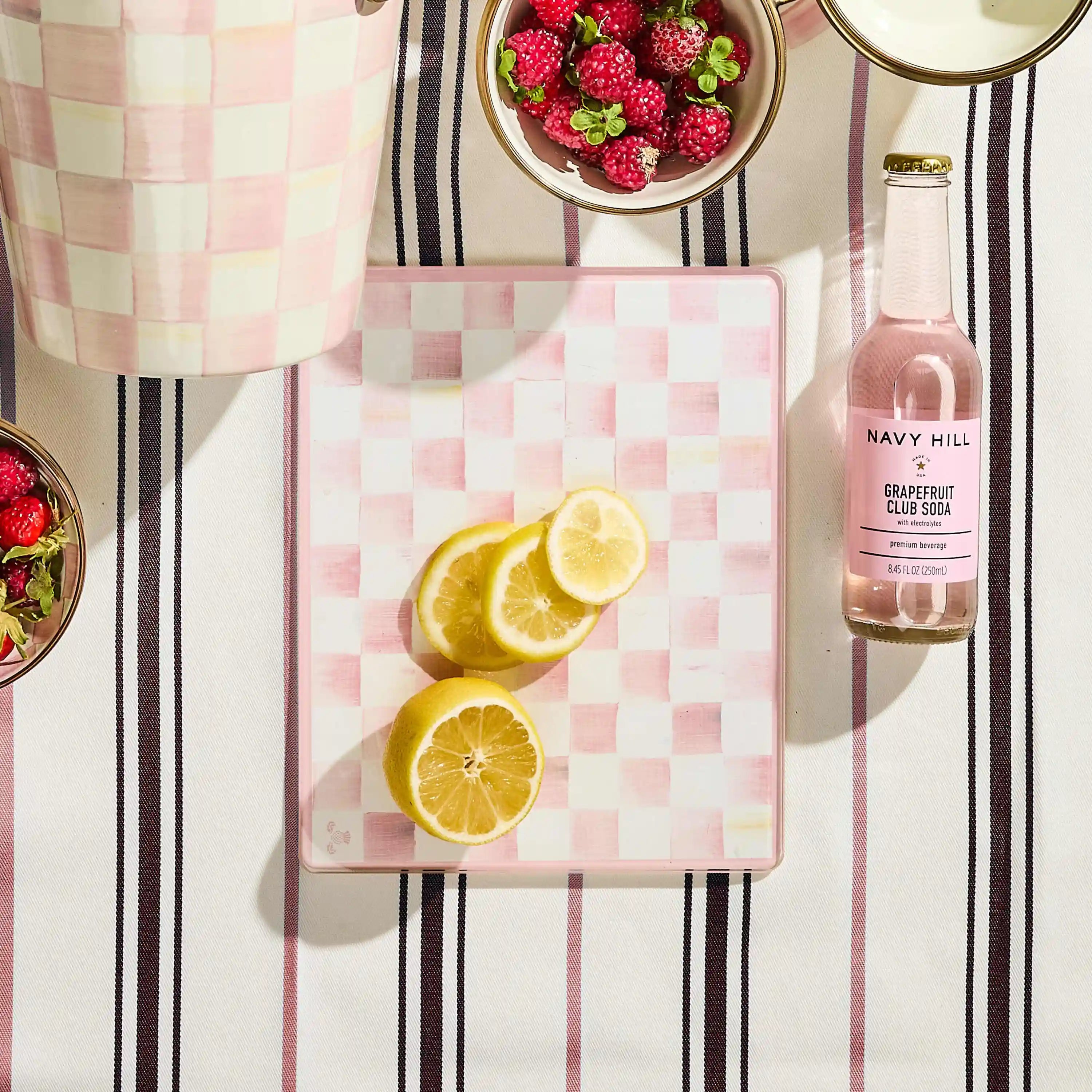 Mocha Check Glass Cutting Boards, Set of 2