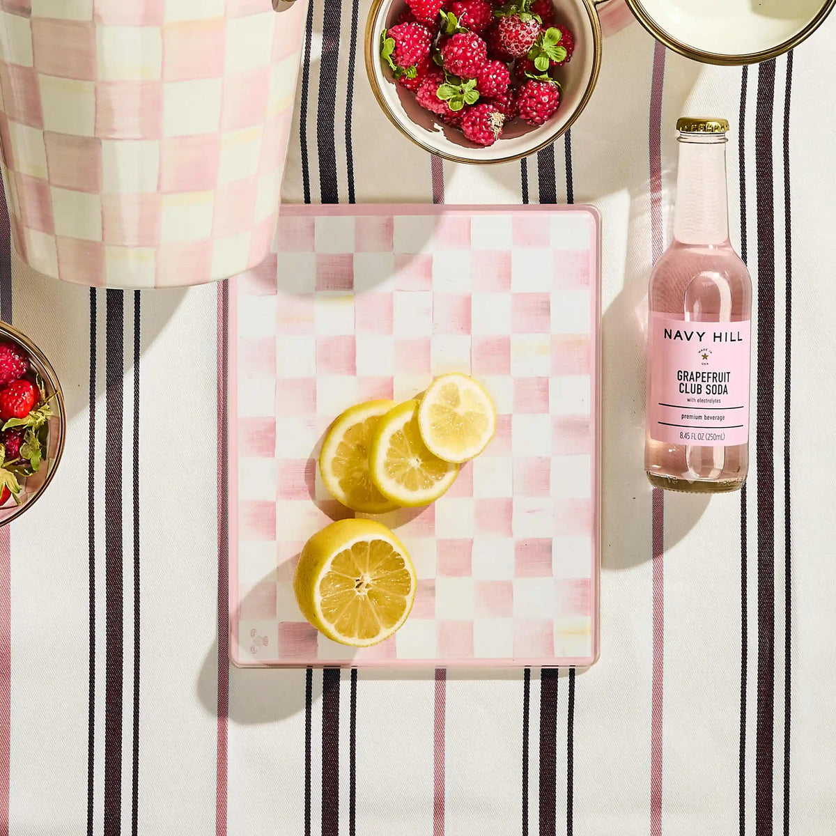 Violet Check Glass Cutting Boards, Set of 2