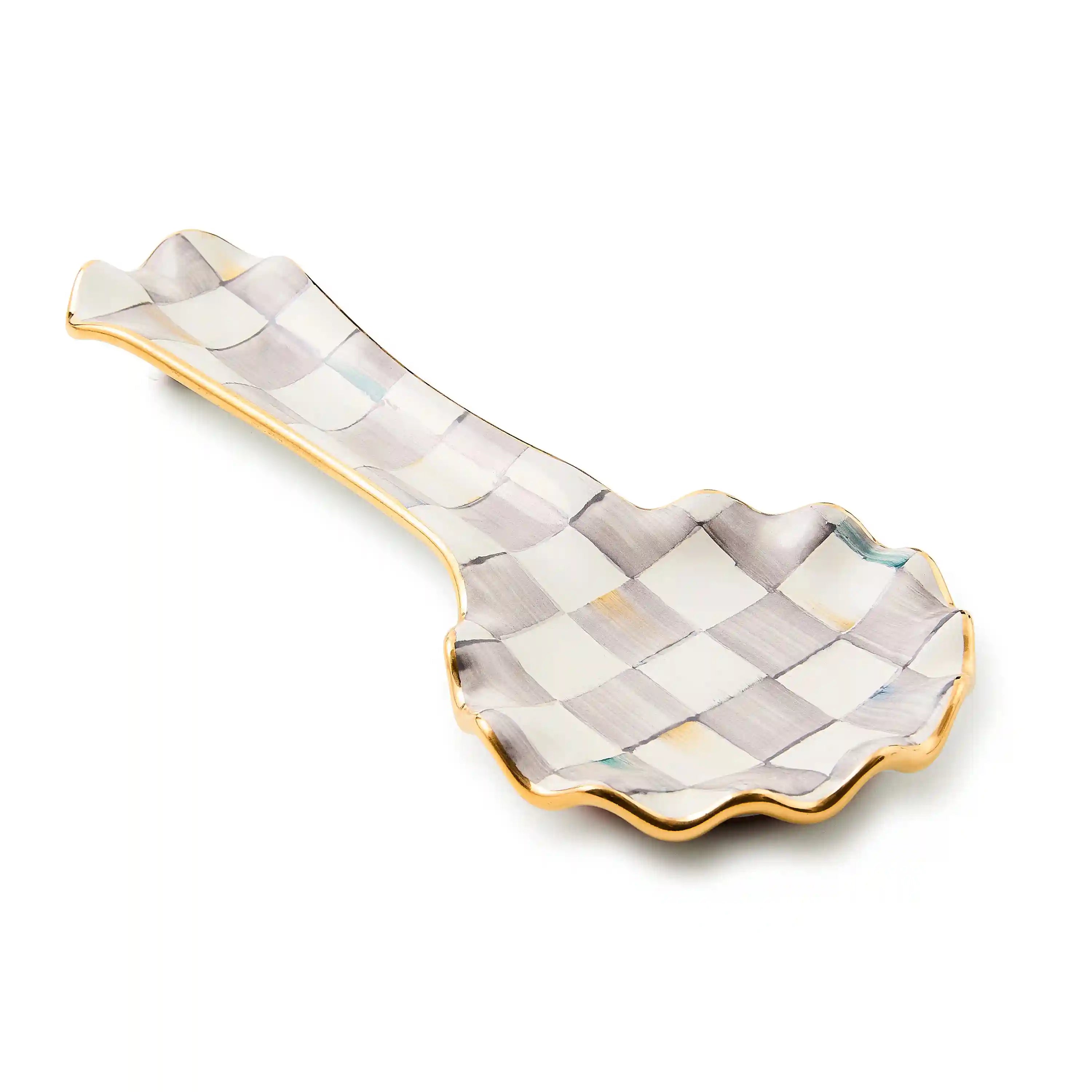 Courtly Check Ceramic Spoon Rest