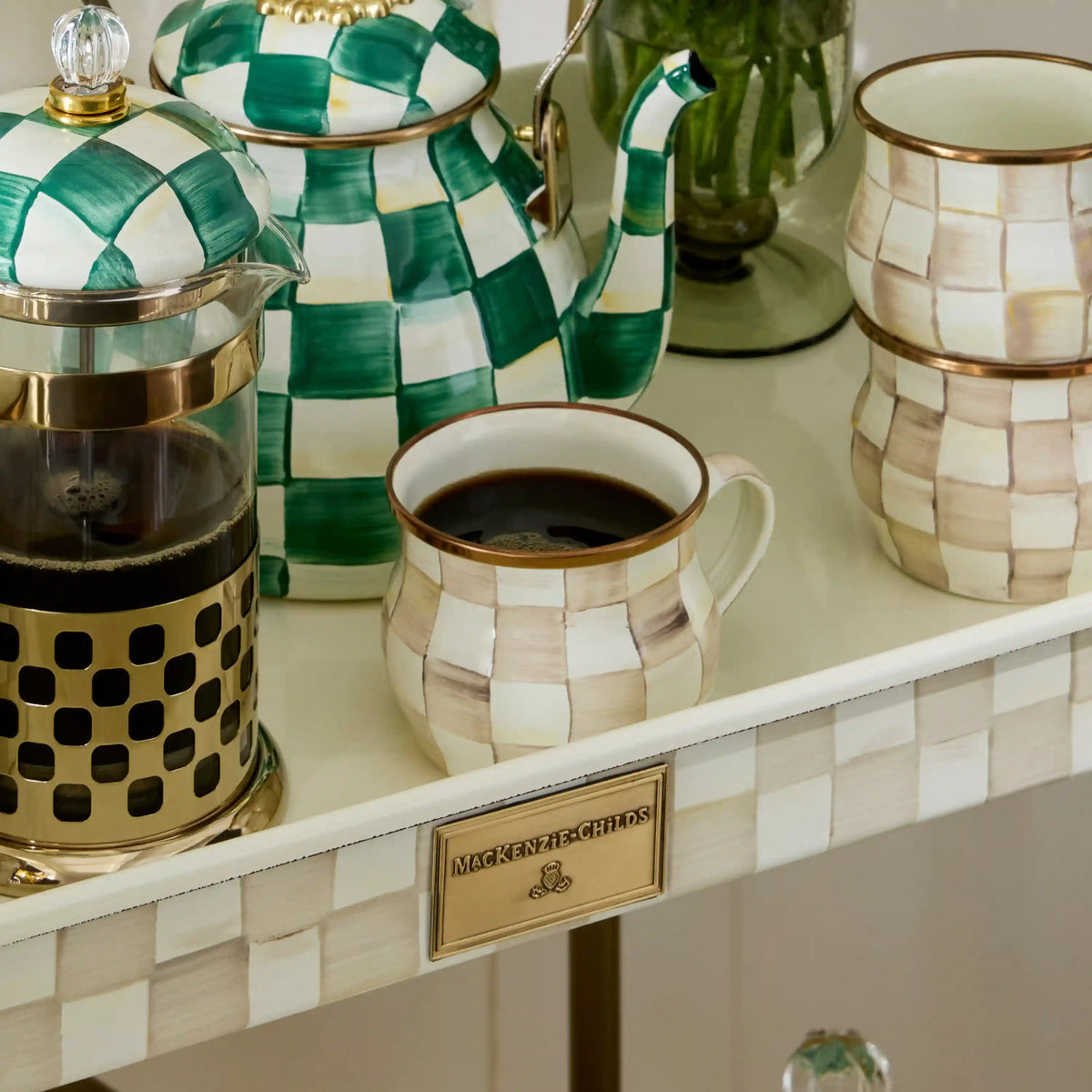 Emerald Check Mug
