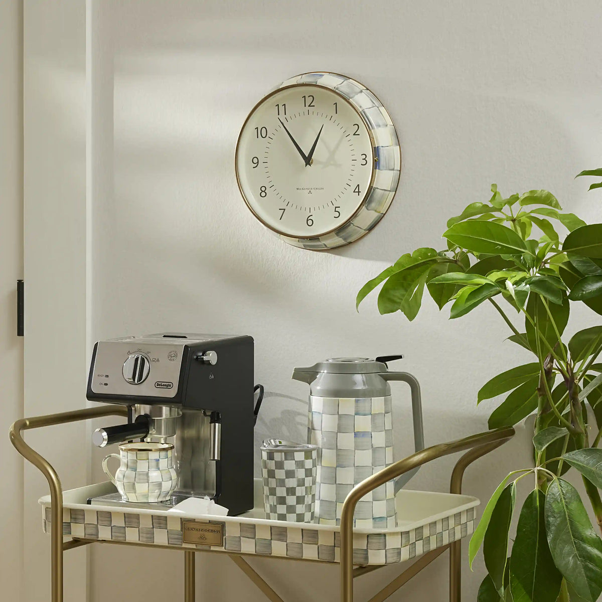 Sterling Check School Wall Clock