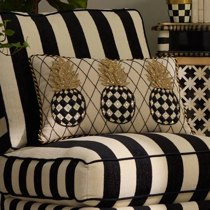 Pineapple Ivory Lumbar Pillow