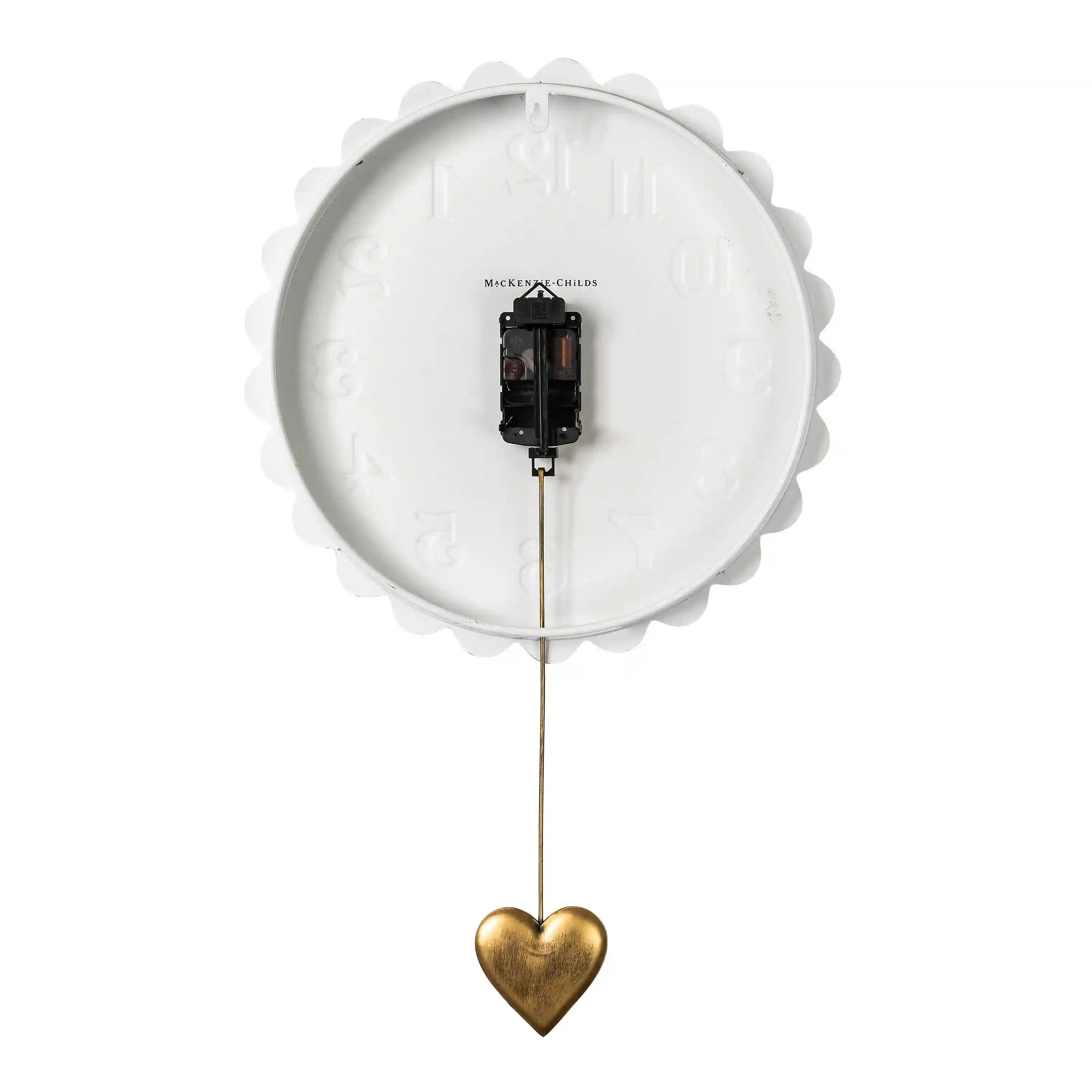 Rosy Check Heart Pendant Clock