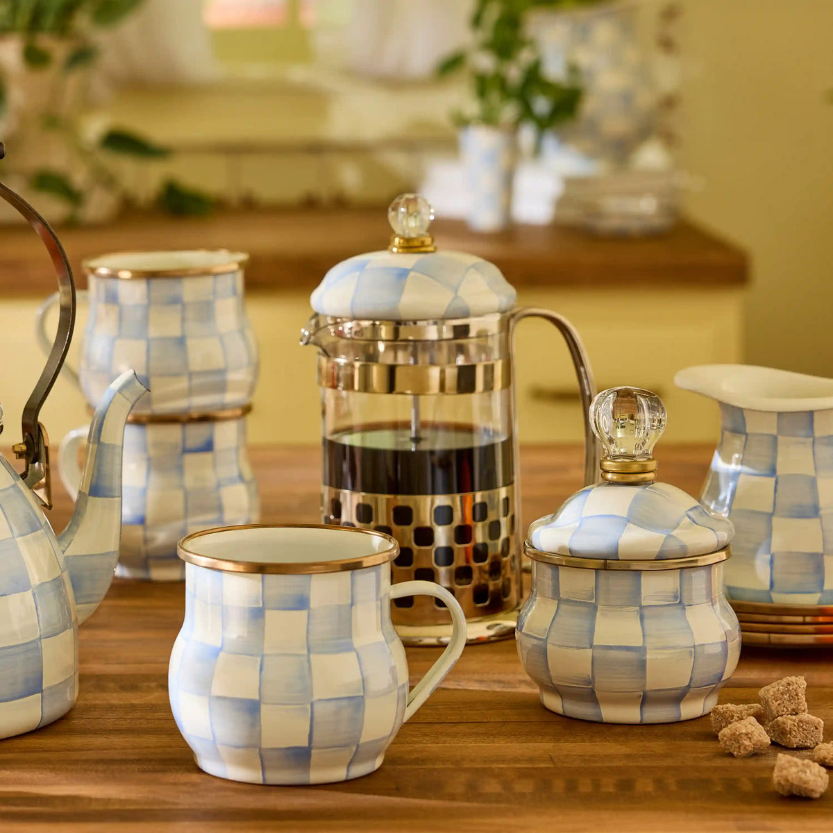 Emerald Check French Press