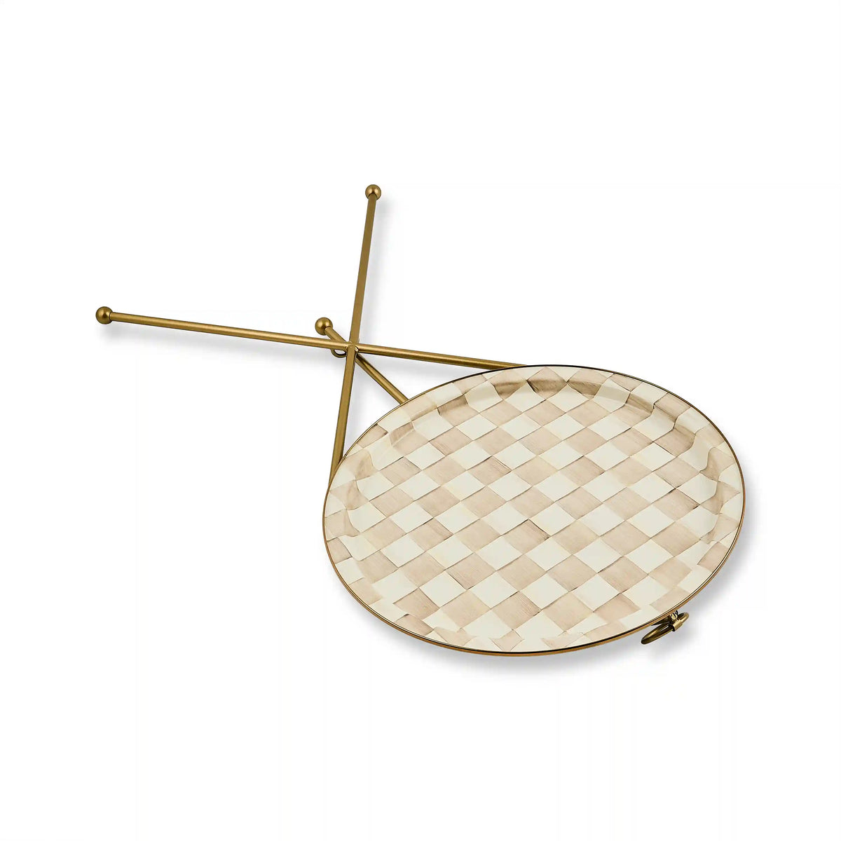 Courtly Check Enamel Tilt Accent Table