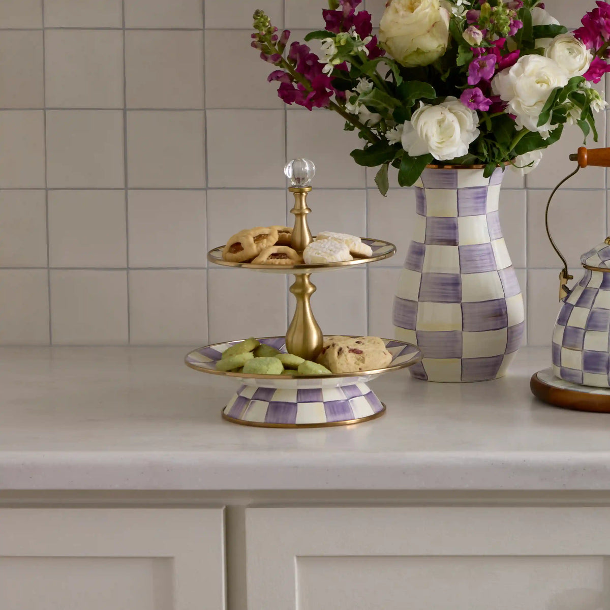 Courtly Check Two Tier Sweet Stand