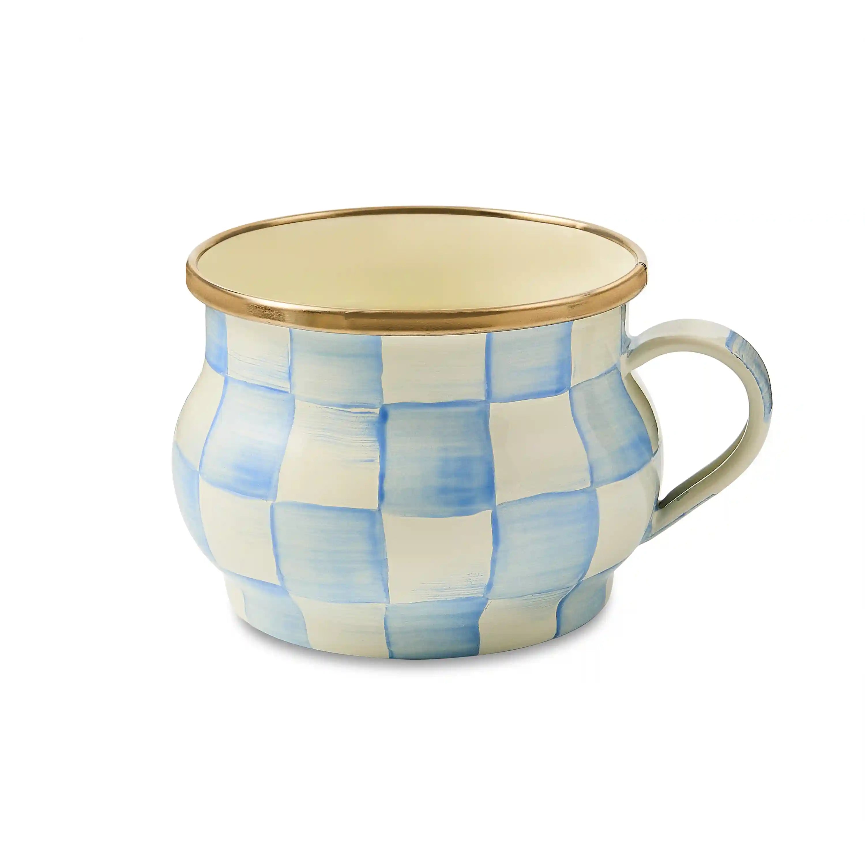Mocha Check Teacup