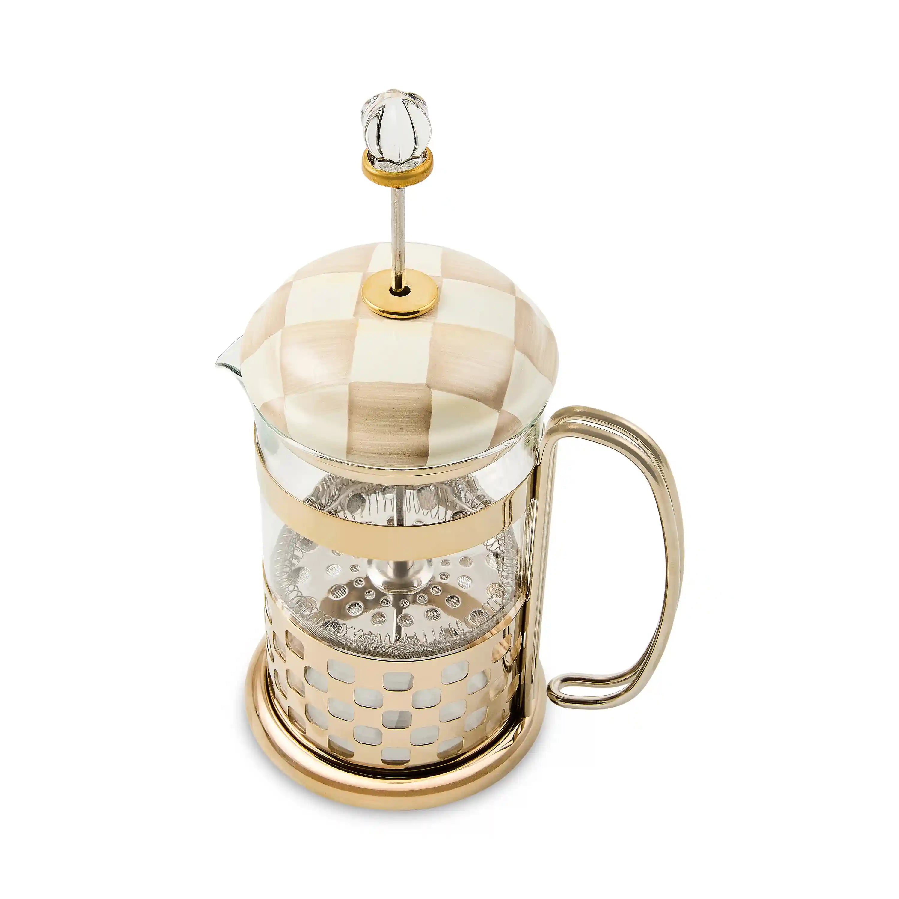 Violet Check French Press