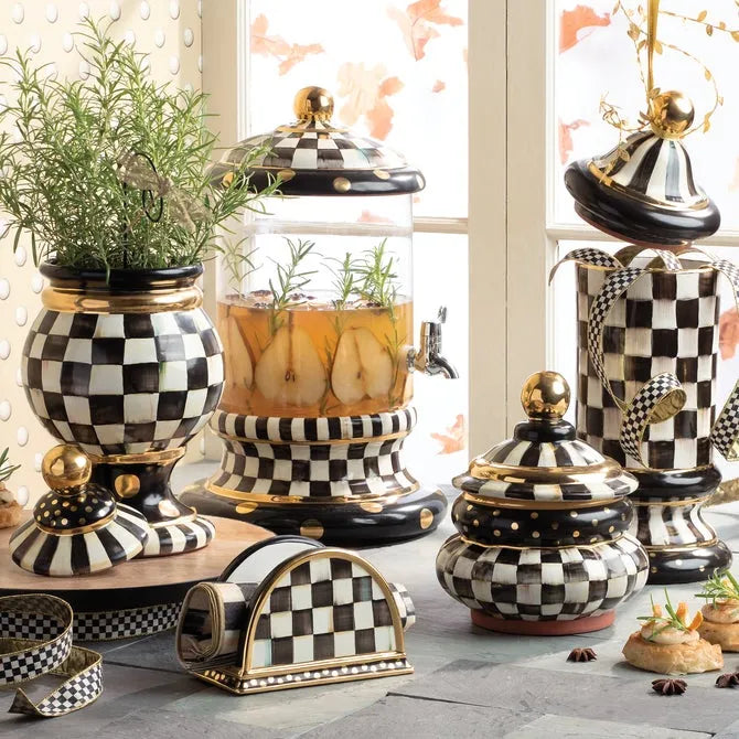 Courtly Check Ceramic Groovy Canister