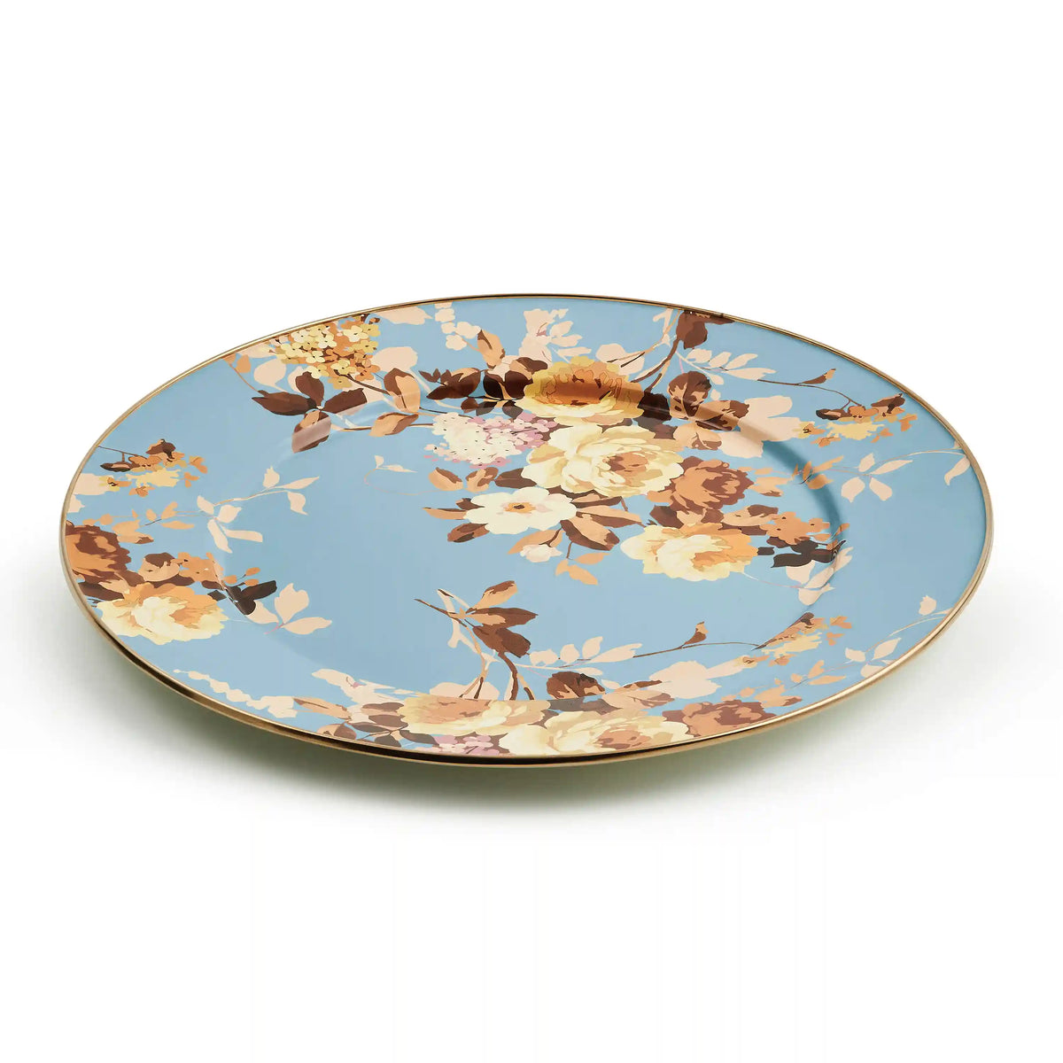 Rosy English Garden Enamel Serving Platter