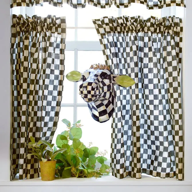 Courtly Check Cafe Curtains, Set of 2