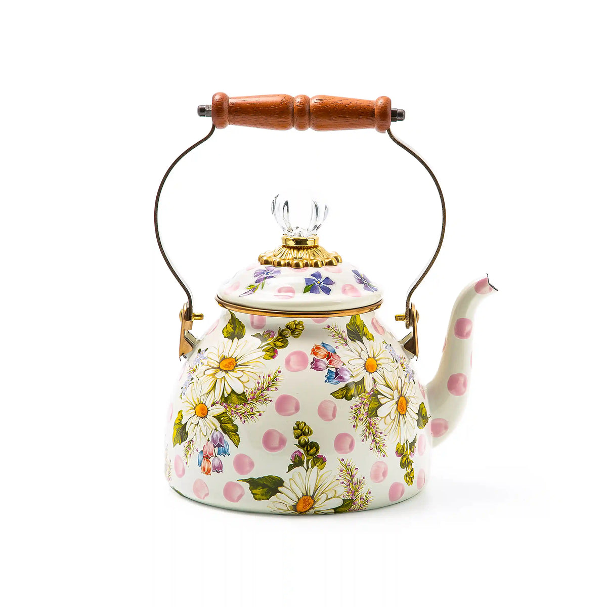 Wild Rose Slate 3 Quart Tea Kettle