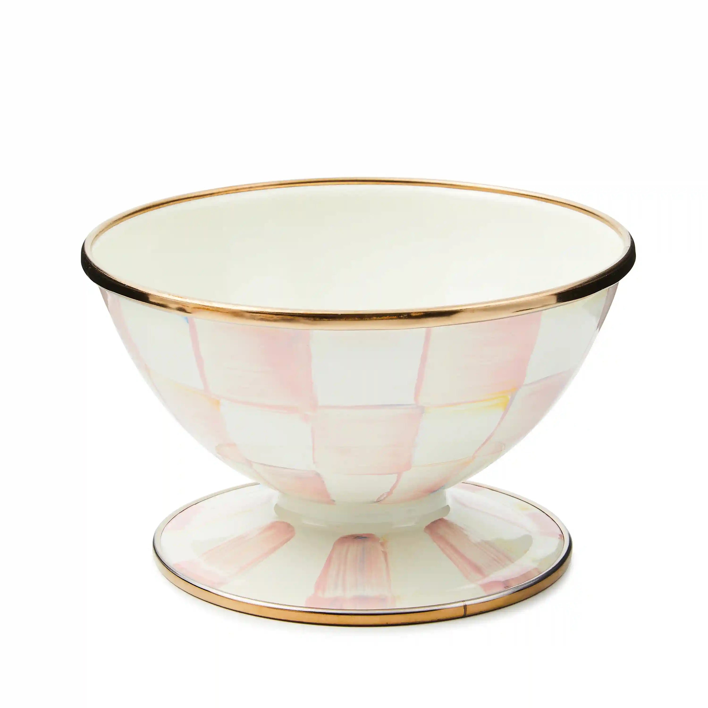 Violet Check Ice Cream Dish