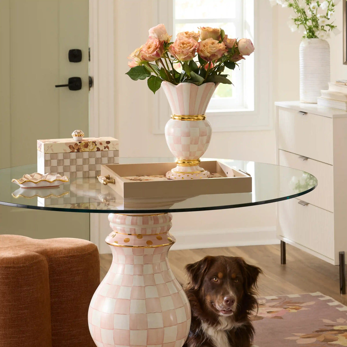Rosy English Garden Serving Tray
