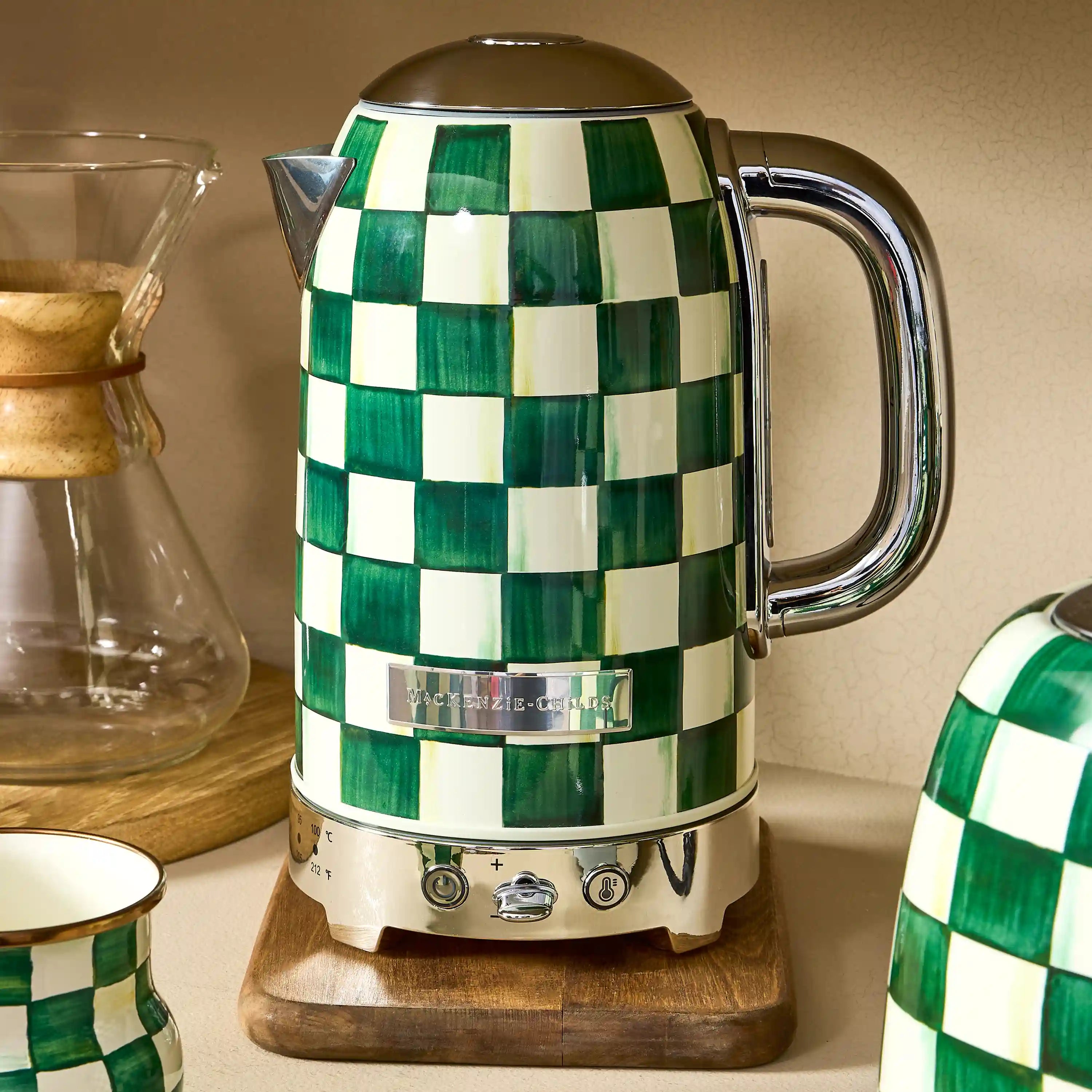 Emerald Check Electric Kettle
