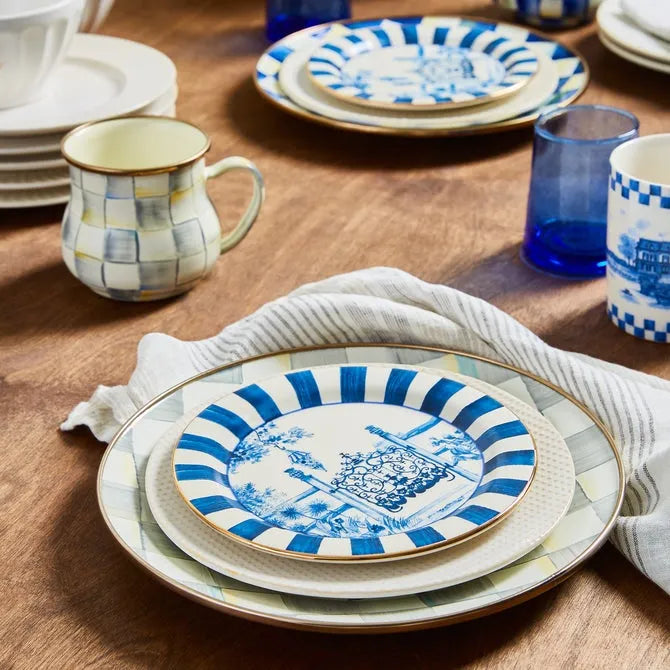 Sterling Check Dinner Plate