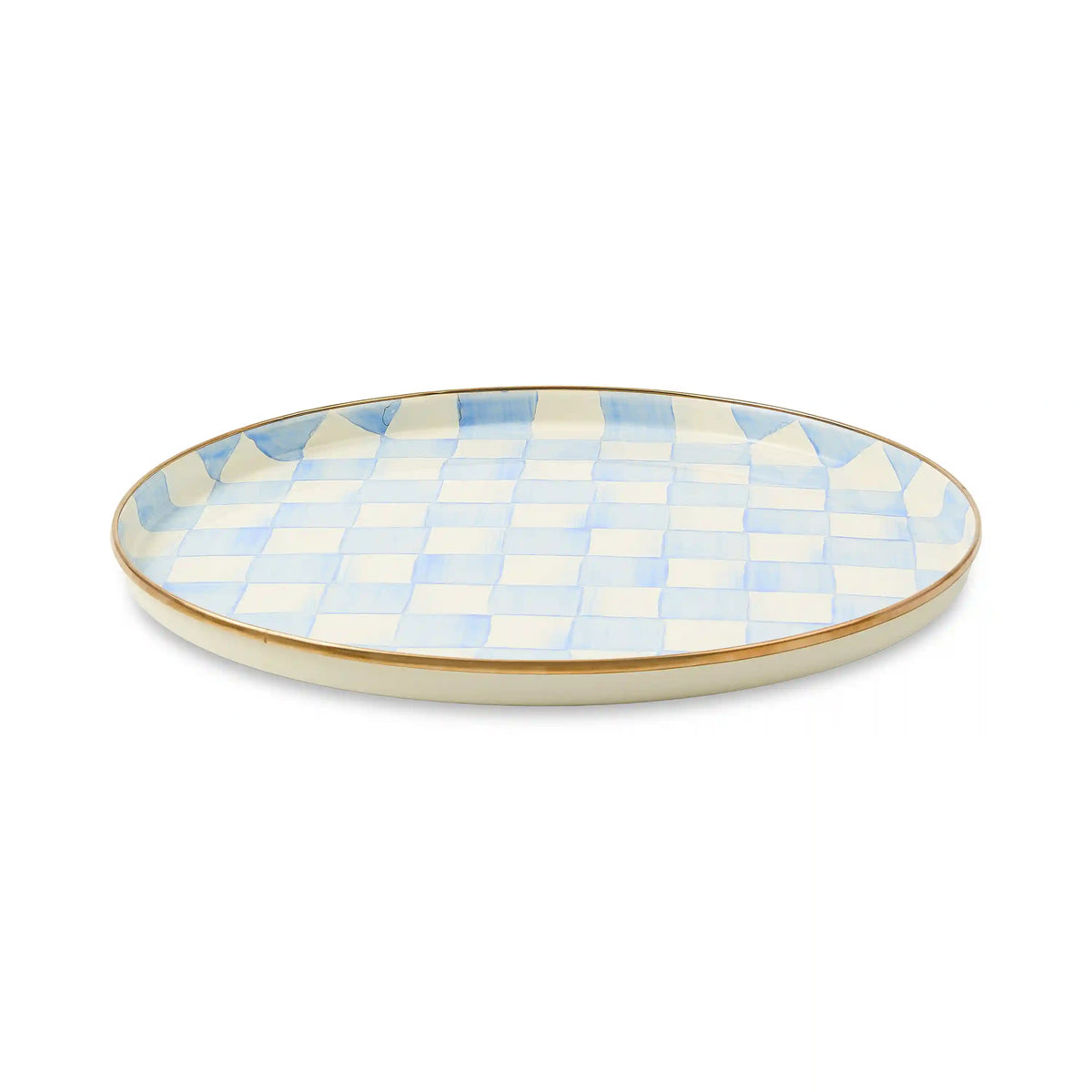 Sky Check Round Tray