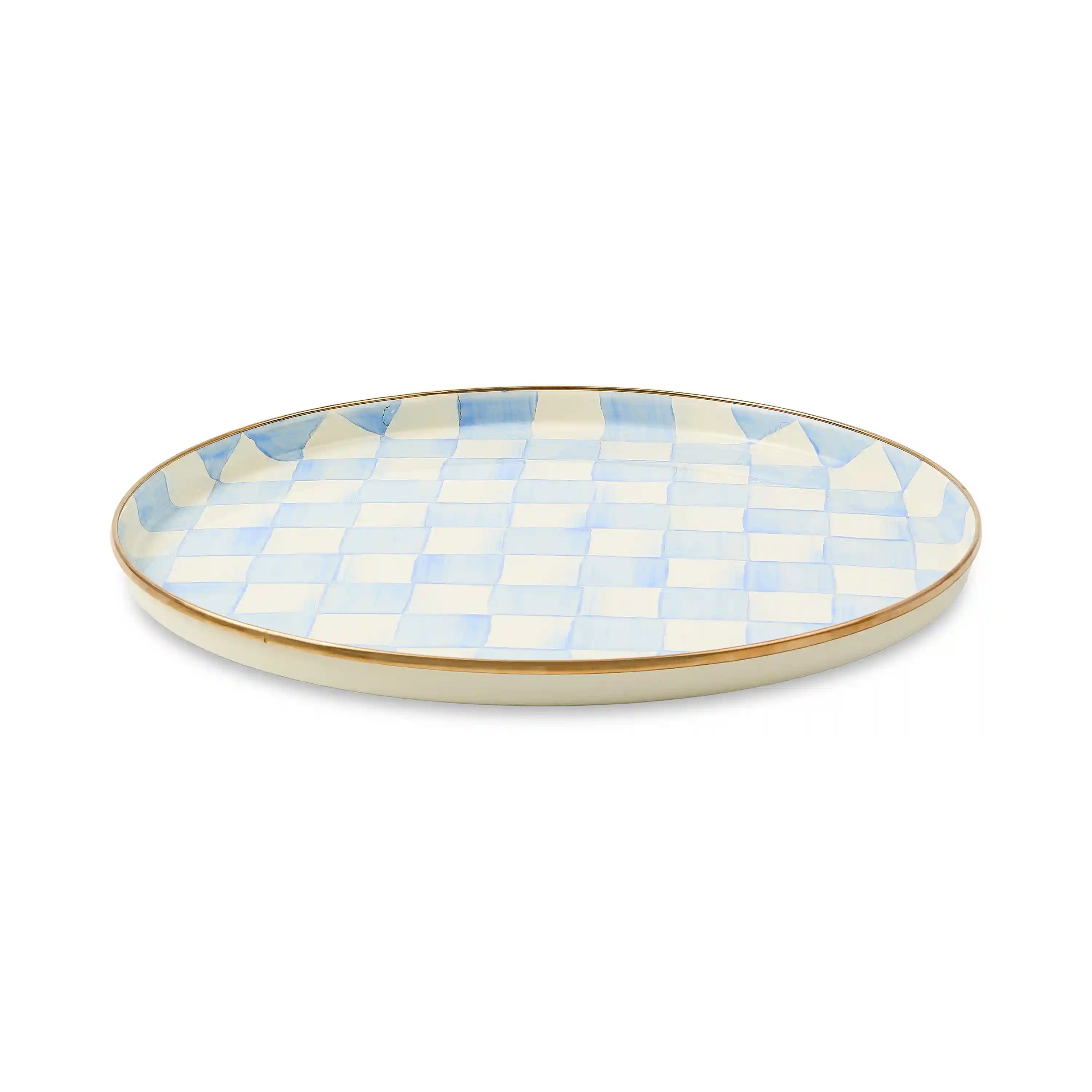 Rosy Check Round Tray