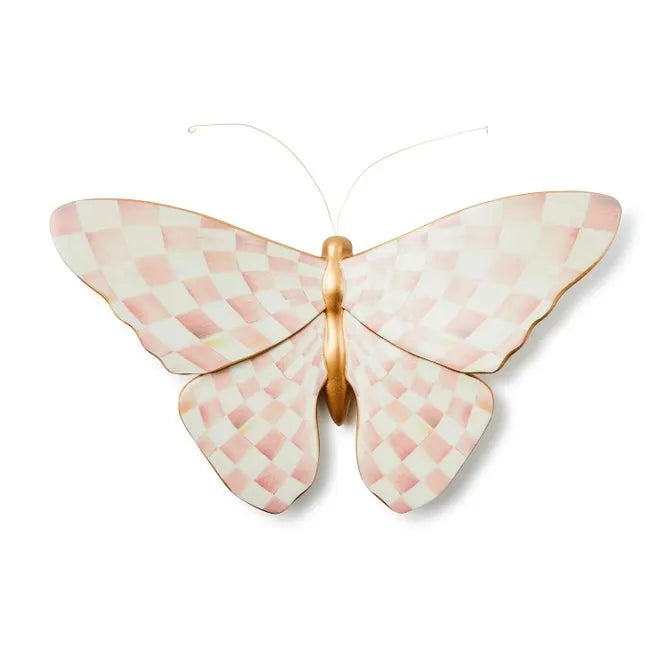 Rosy Check Butterfly Wall Decor
