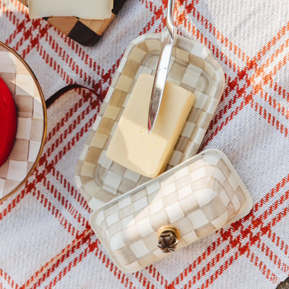 Violet Check Butter Box