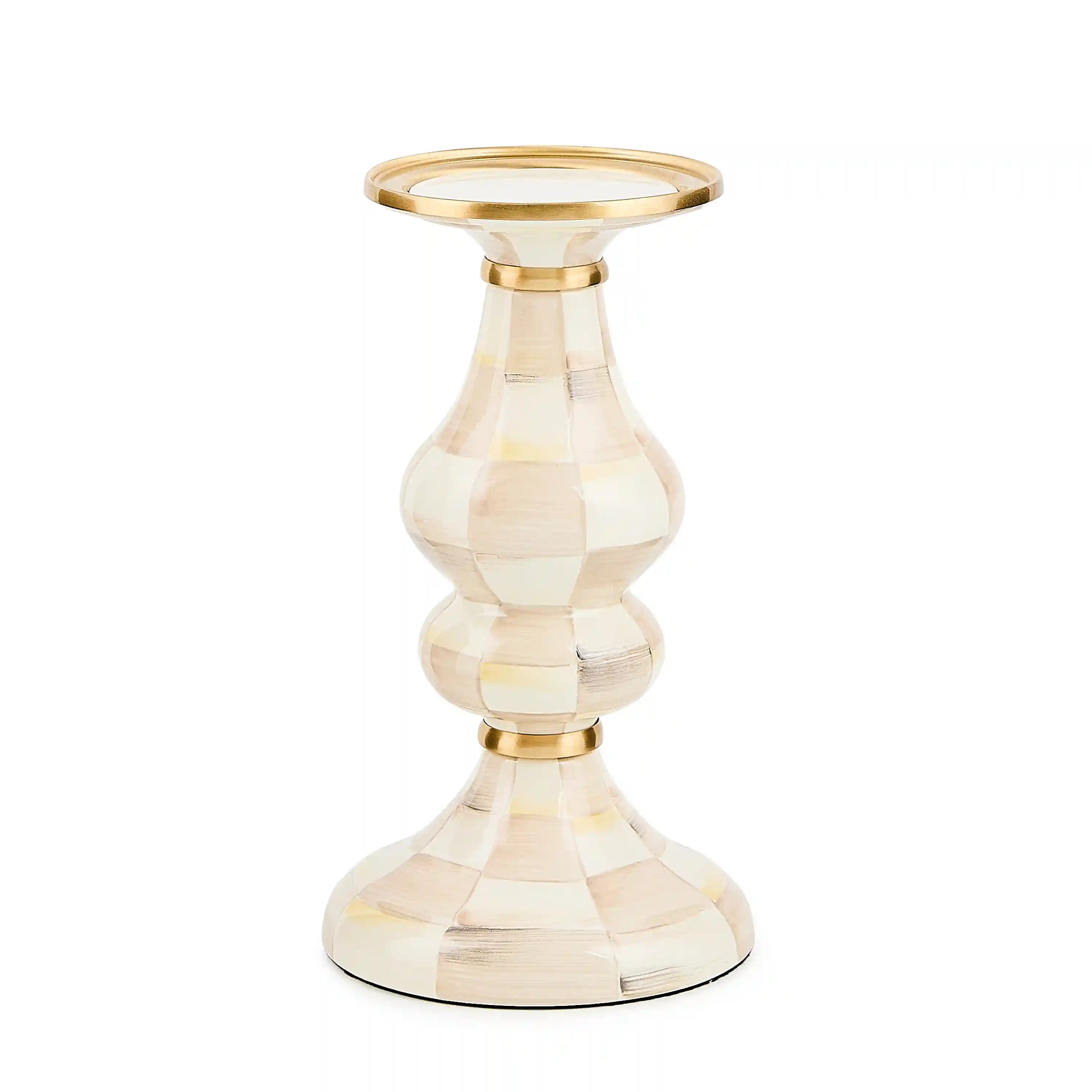 Rosy Check Large Pillar Candlestick