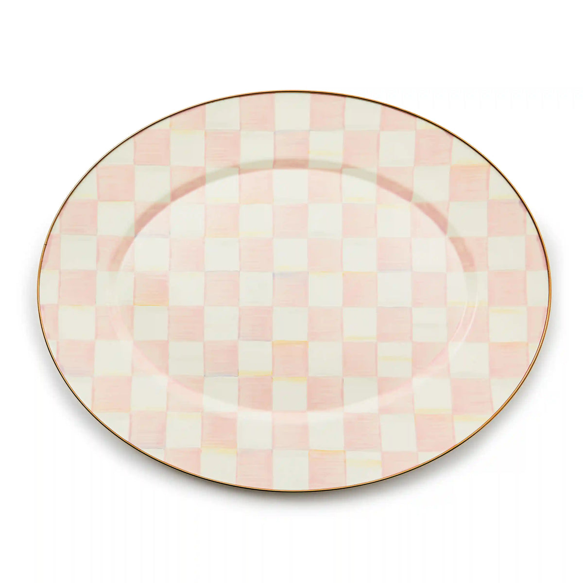Emerald Check Large Oval Platter
