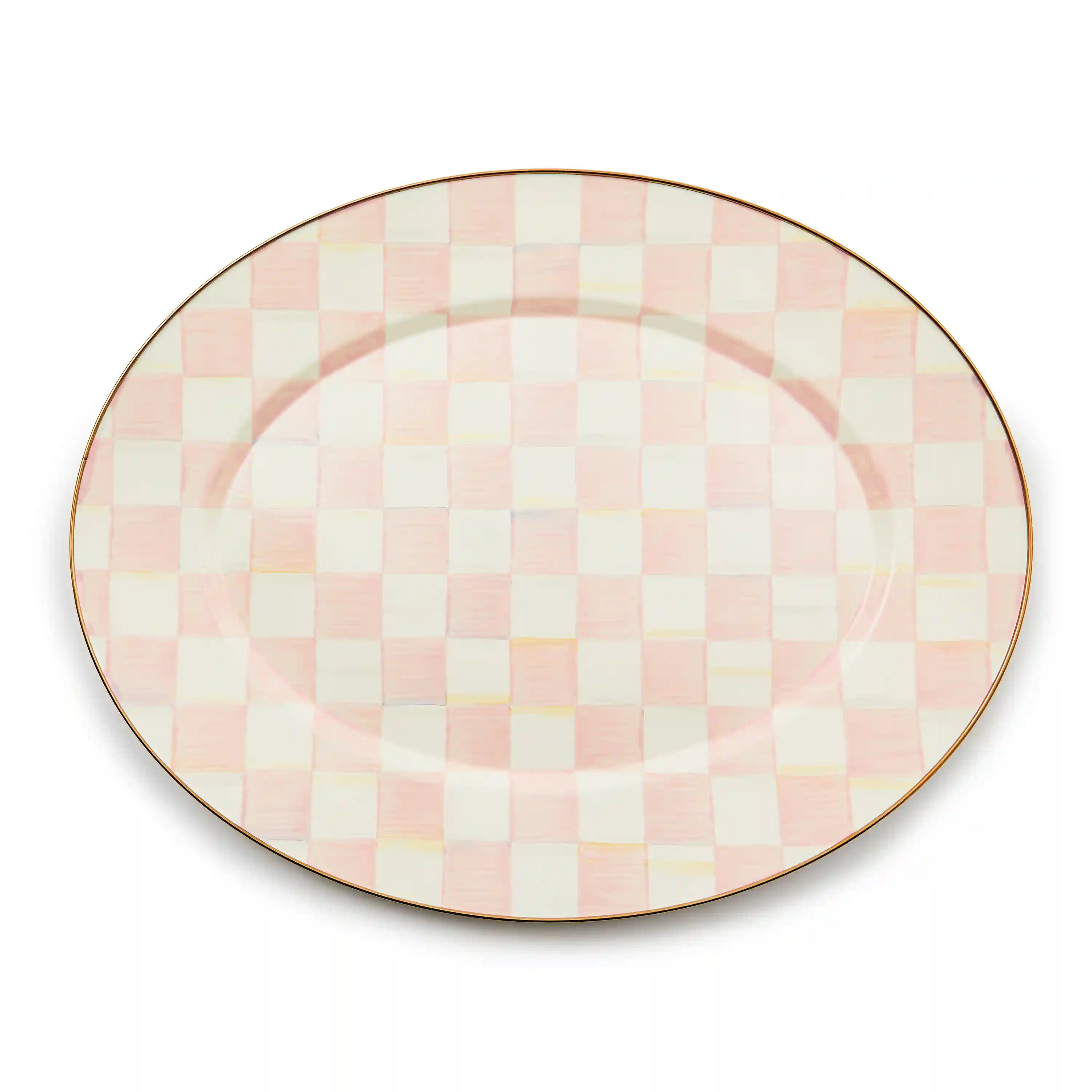 Courtly Check Small Oval Platter