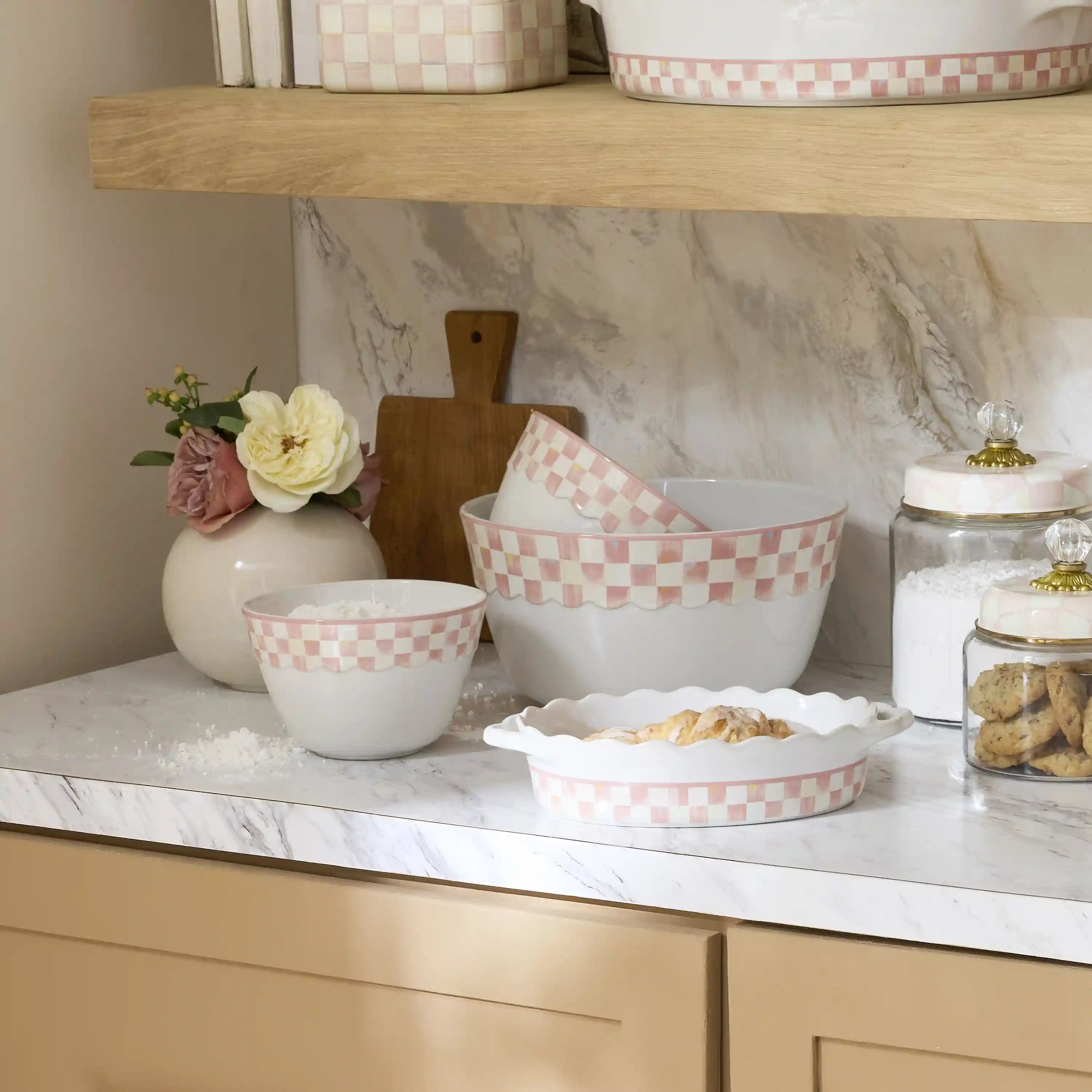 Rosy Check Everyday Mixing Bowls, Set of 3