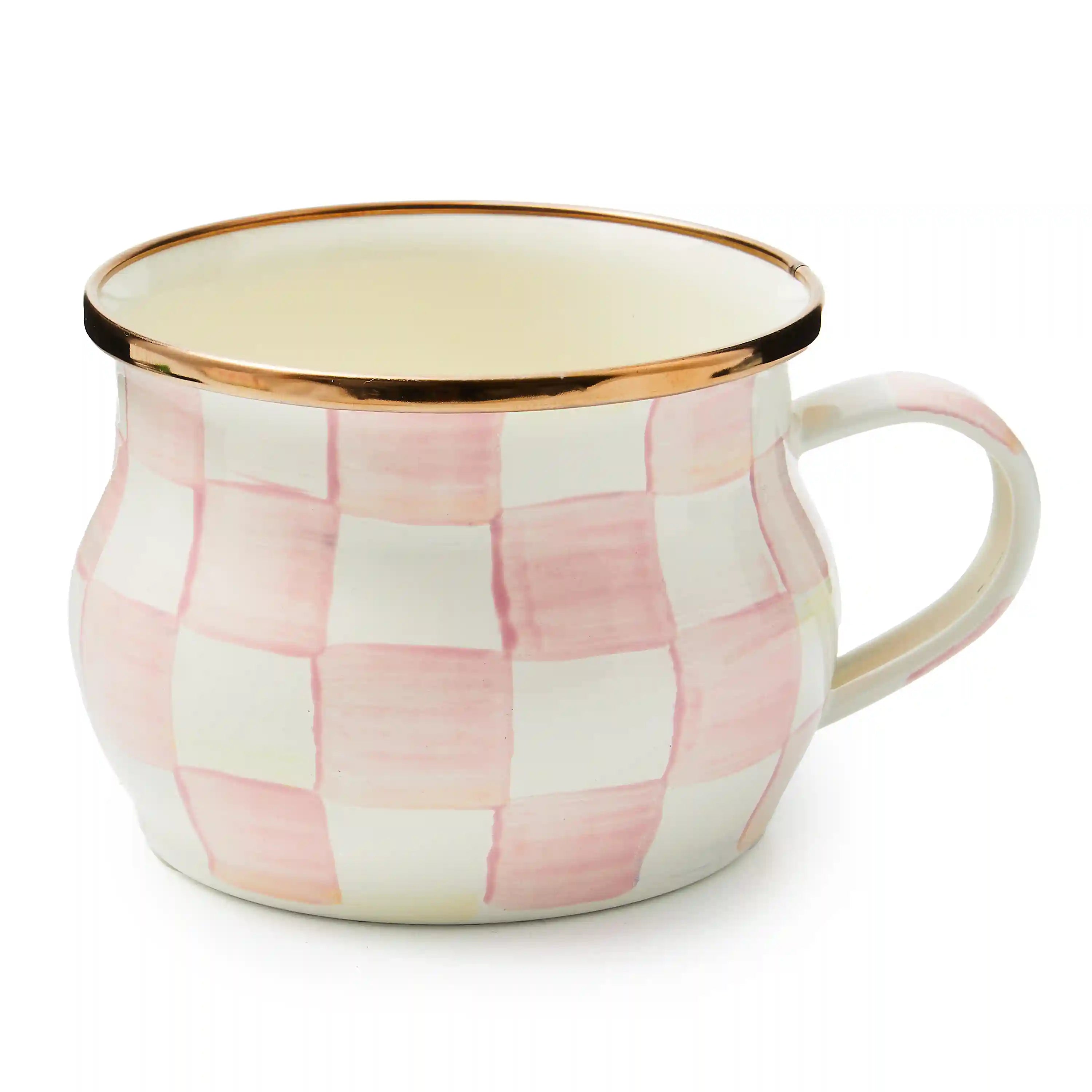 Mocha Check Teacup