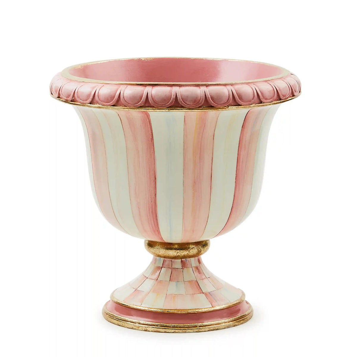 Violet Check Tabletop Pedestal Urn