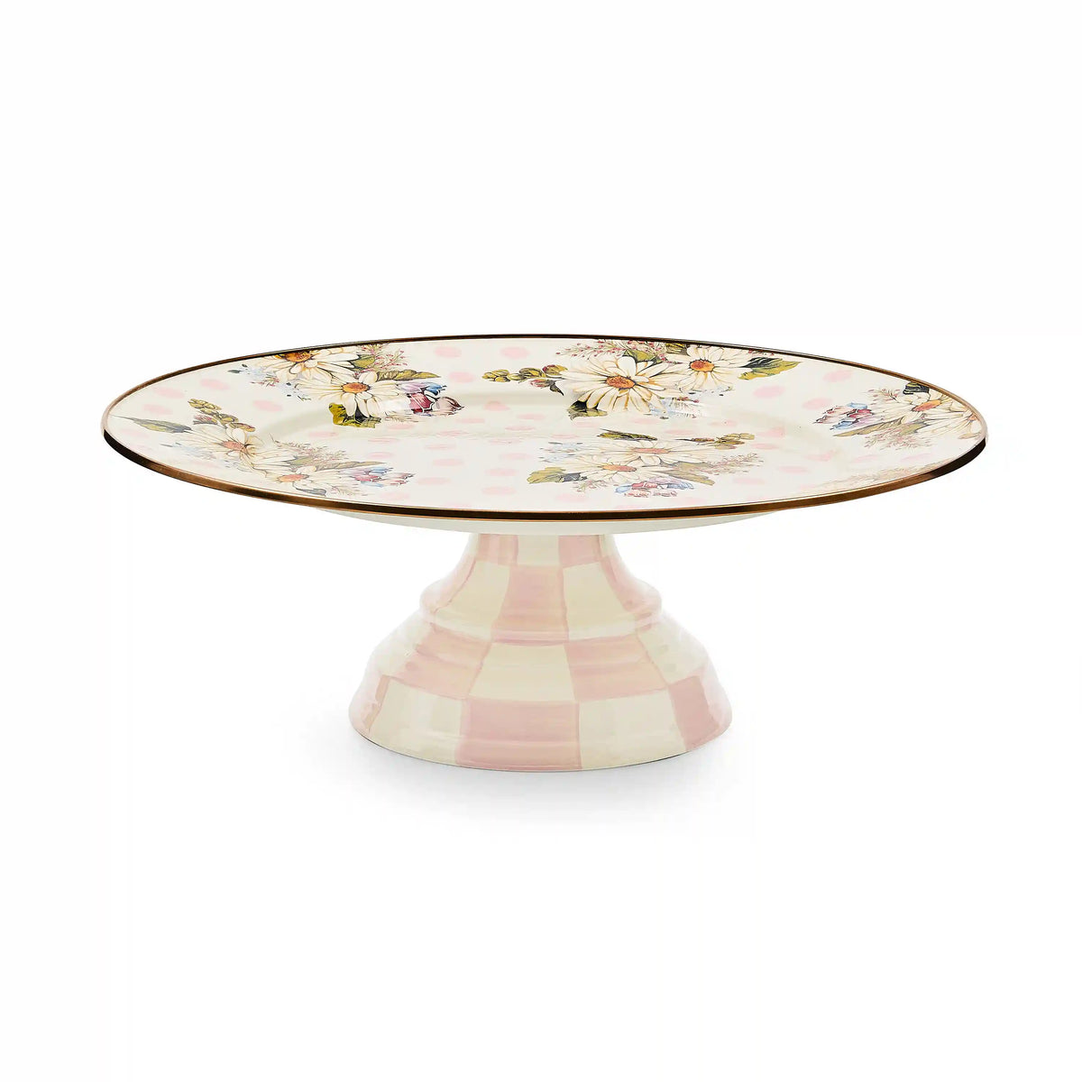 Wild Rose Slate Mini Pedestal Platter
