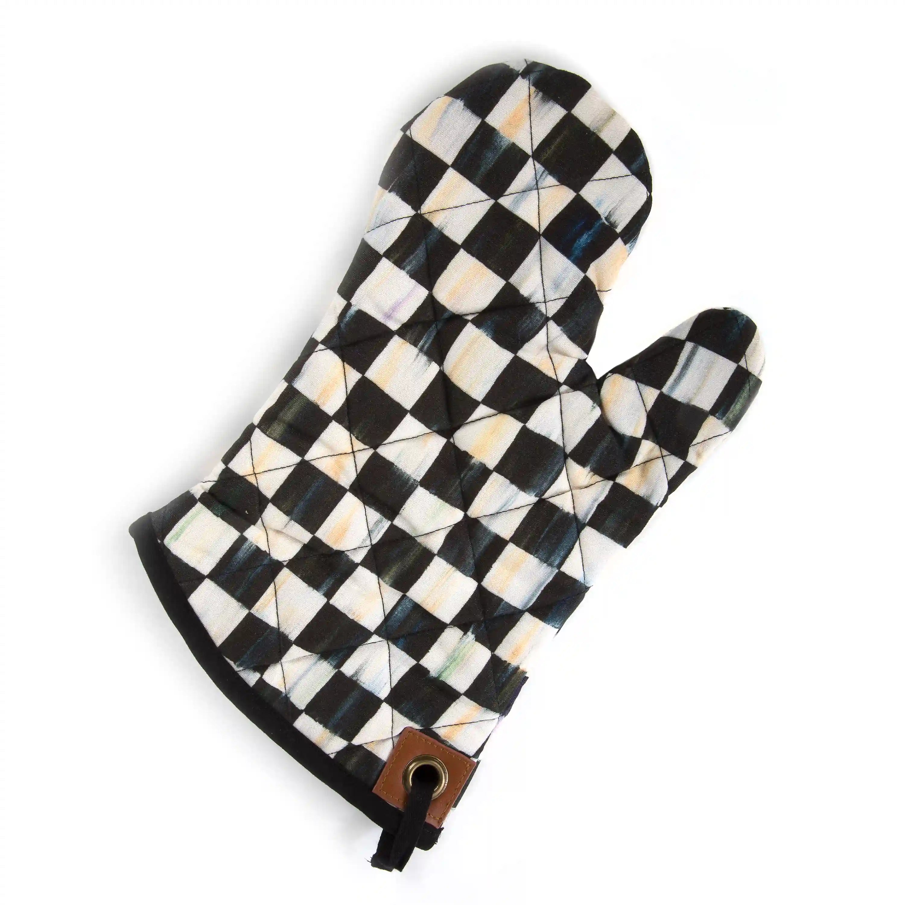 Mocha Check Oven Mitt