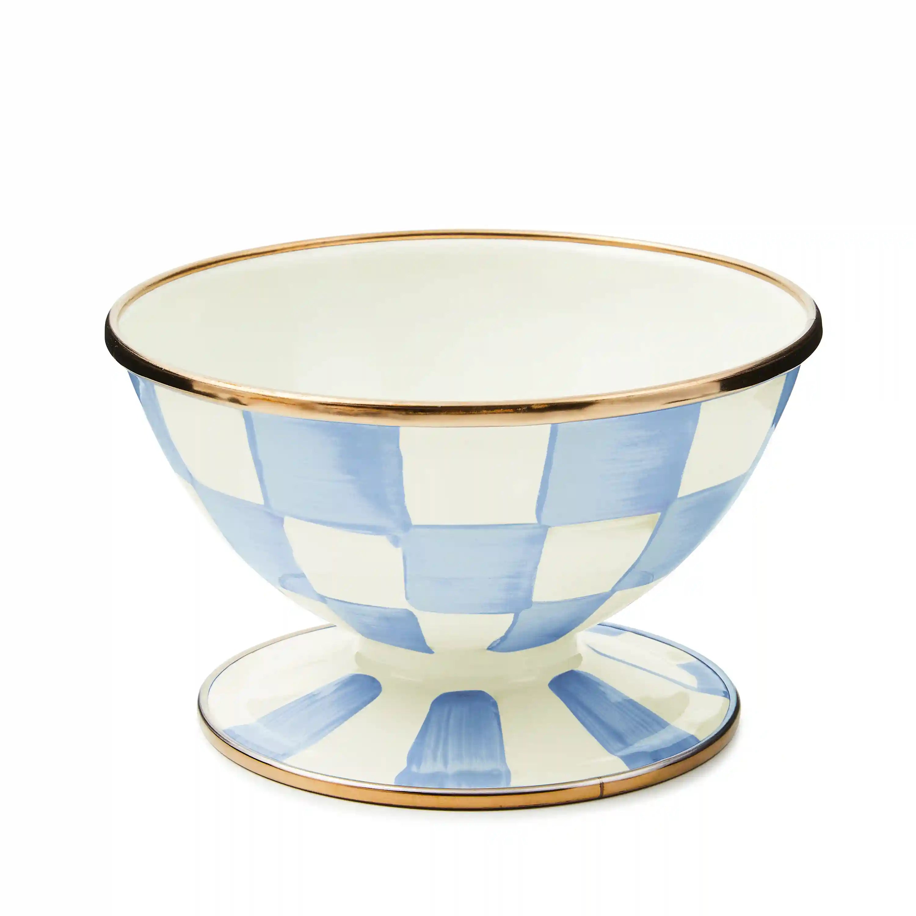 Violet Check Ice Cream Dish