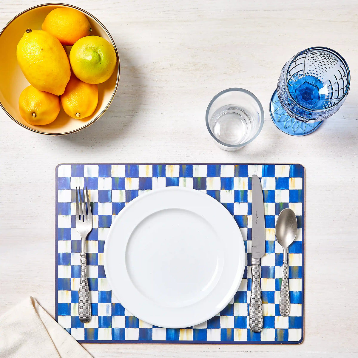 Tartan Violet Cork Back Placemats, Set of 4